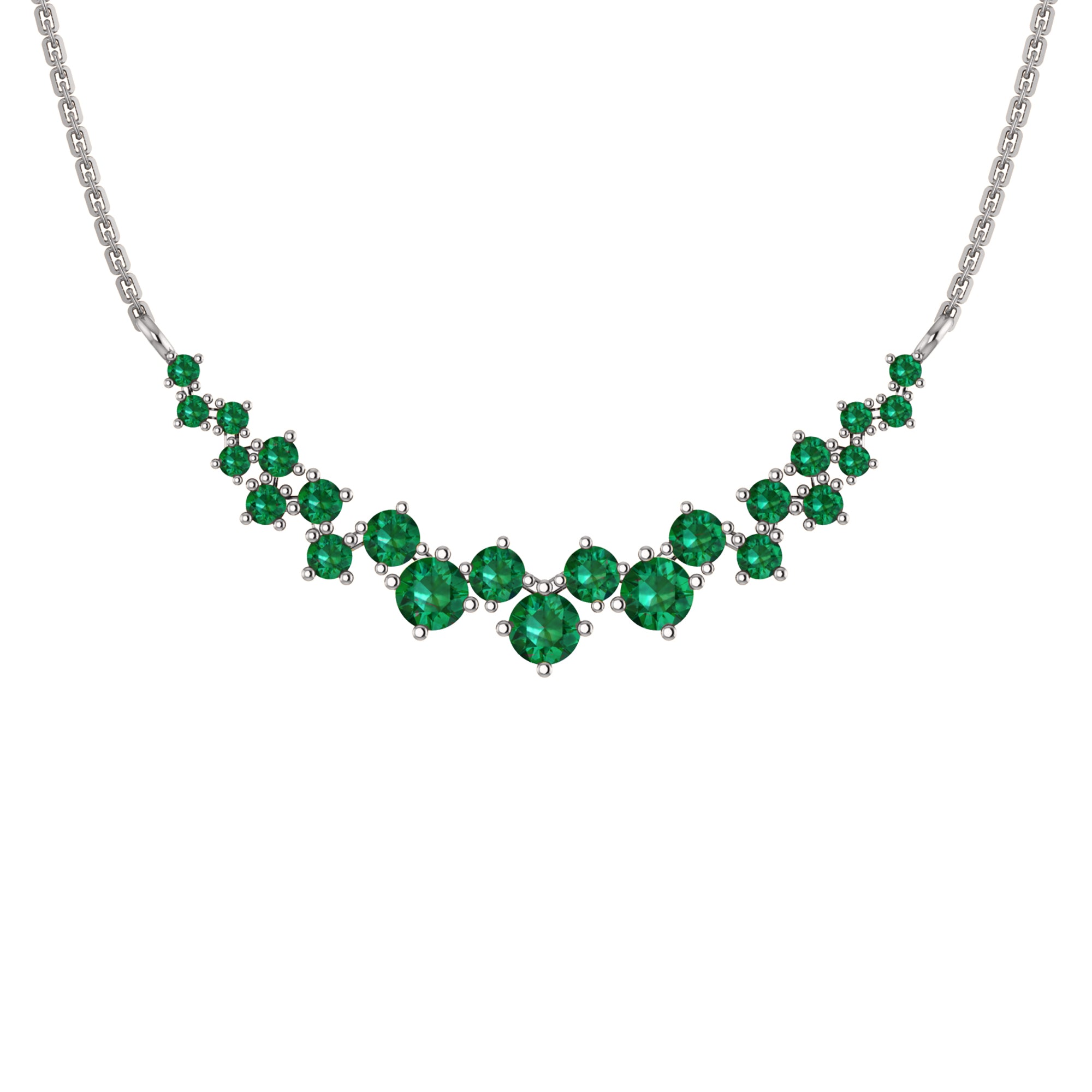 RKC 10.35 CT Moissanite Charming Necklace 925 Silver 14k Rose gold Plated Product Weight 4.80 GM