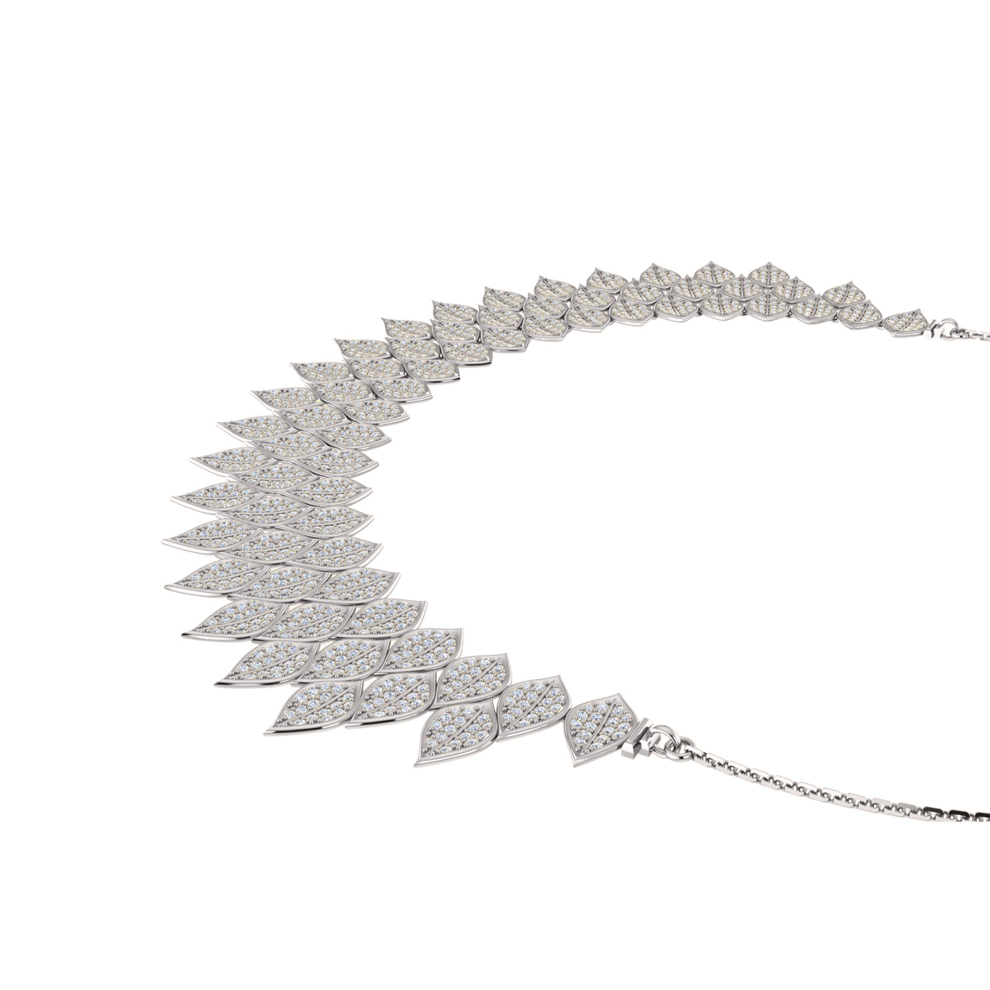 RKC 16.9 ct Moissanite Charming Necklace 925 Silver 14k Rose gold Plated Product Weight 39.00 gm