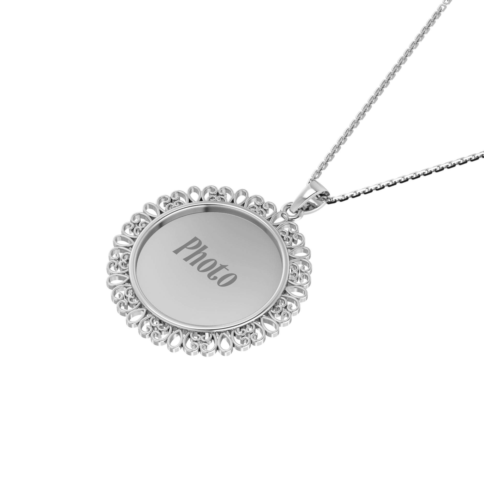 RKC Memory Photo Pendant Locket 14k Yellow Gold Plated 925 Silver Weight 6gm