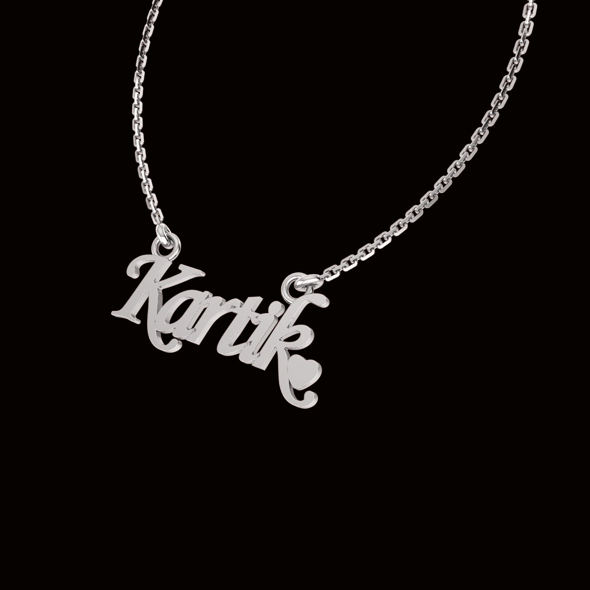 RKC Custom Name Pendant 925 Sterling Silver 14K Yellow Gold Plated Wt 3.20GM Height 13.25 MM