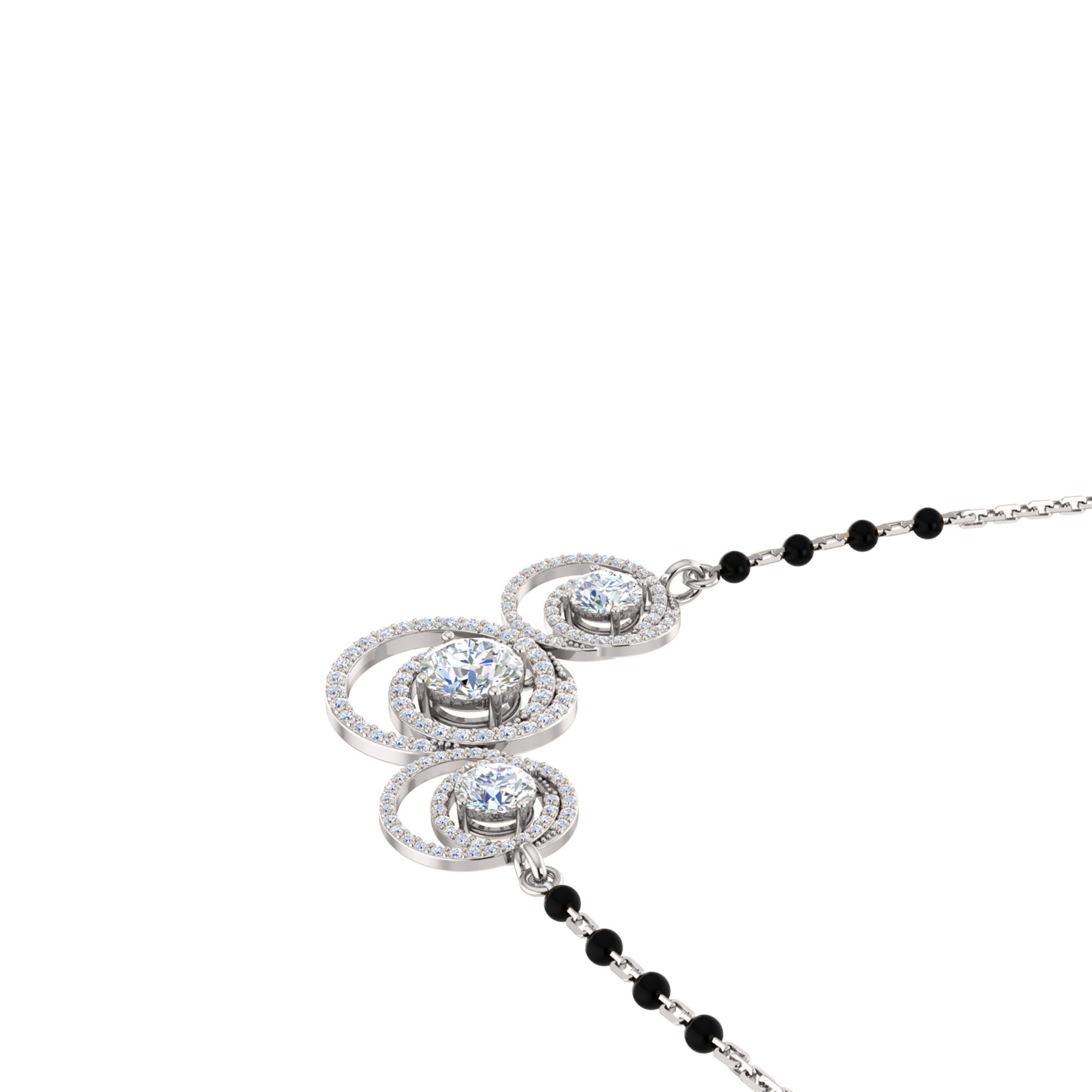 RKC 2.4 CT Moissanite Women Mangalsutra 925 Silver 14k Yellow gold Plated Product Weight 4.60 GM Height 18.00 MM