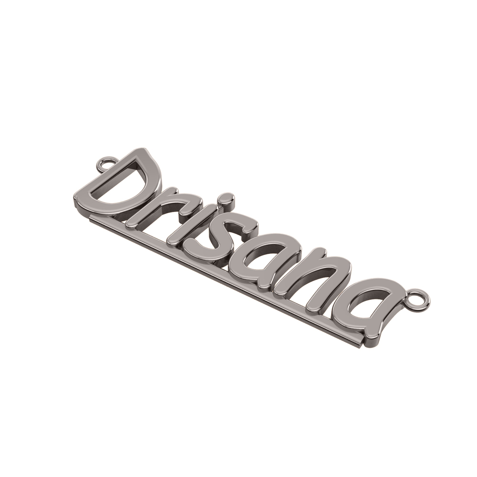 RKC Pendentif nom personnalisé unisexe en argent 925 plaqué or rose 14 carats poids 3,80 g hauteur 11,00 mm