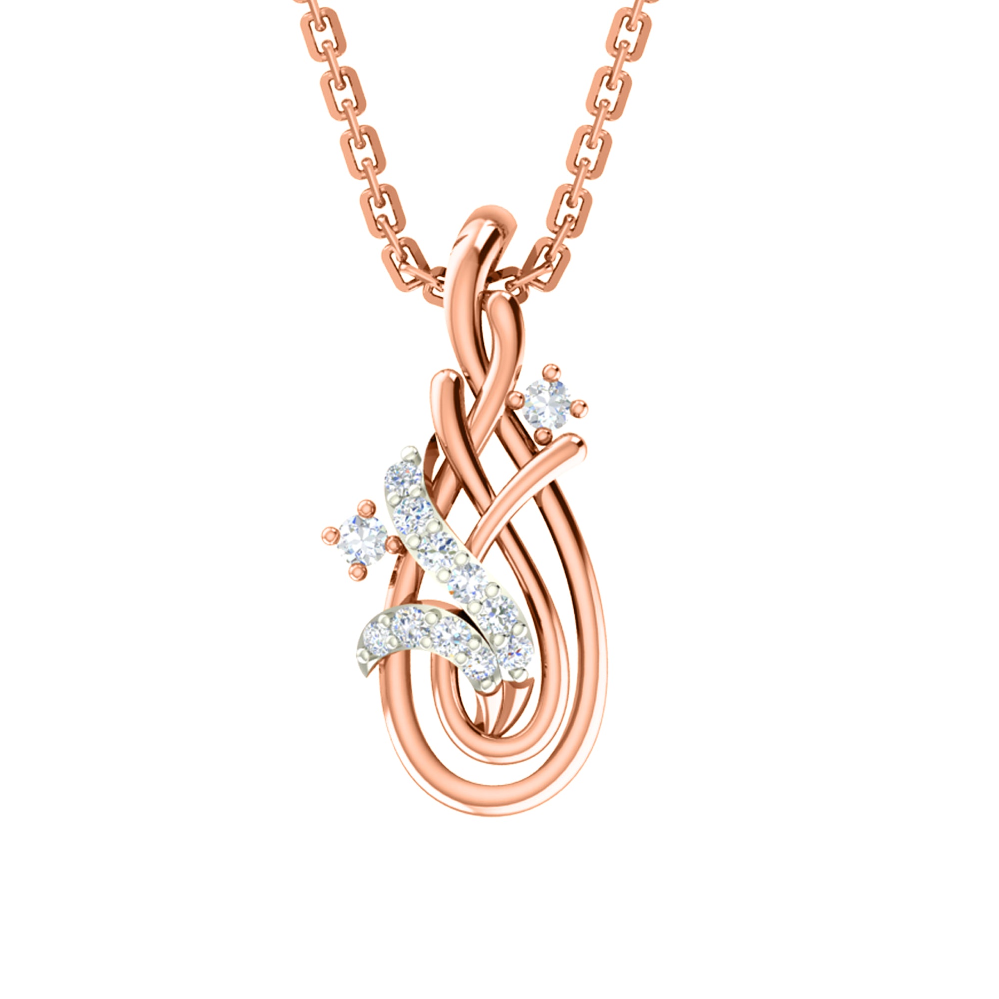 Ciondolo in moissanite da 0,22 ct in argento dorato RKC 925 con peso di 3,65 g e orecchino da 2,00 g con placcatura in oro giallo 14 carati