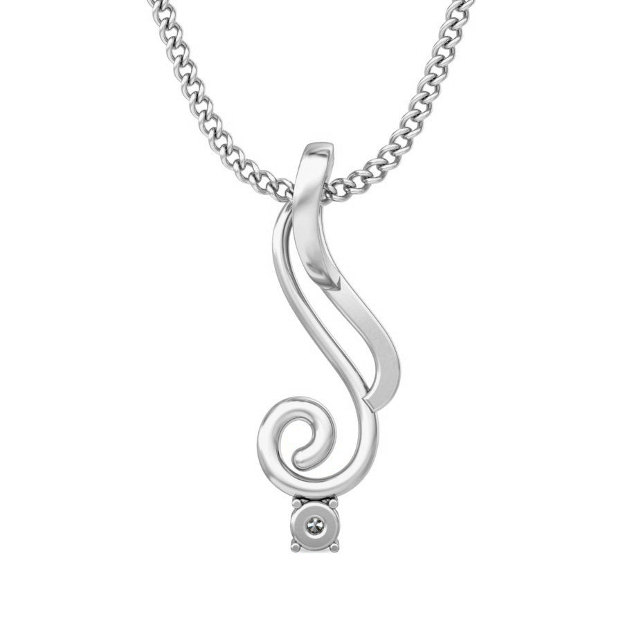 মহিলাদের জন্য RKC 925 স্টার্লিং সিলভার 0.03 Ct ময়সানাইট দুল 14K রোজ গোল্ড ফিনিশ Wt 2.5 গ্রাম উচ্চতা 16 মিমি