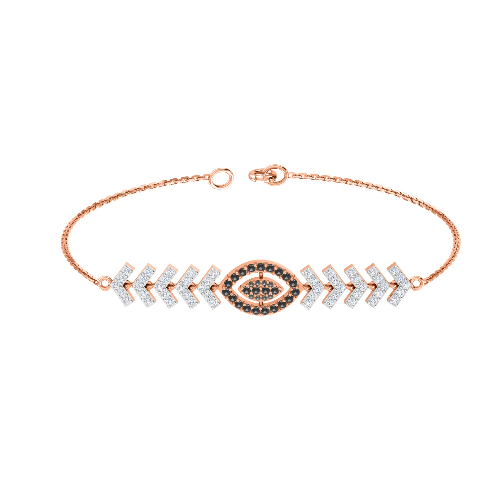 RKC 925 Sterling Silver 1.1 CT Gemstone for Women's Bracelet 14K Yellow Gold Plated Weight 6.00 GM