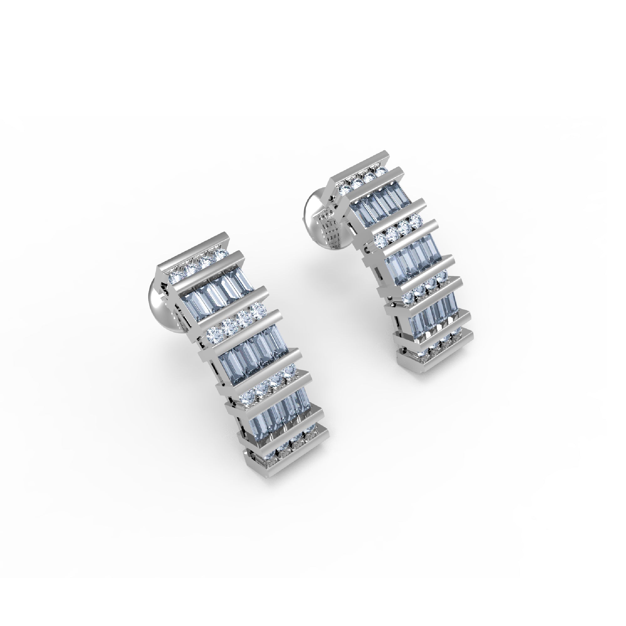 RKC 925 Sterling Silver Screw Back Women Earring 14k Rose Over Product Wt 6.00 GM Height 20.00 MM