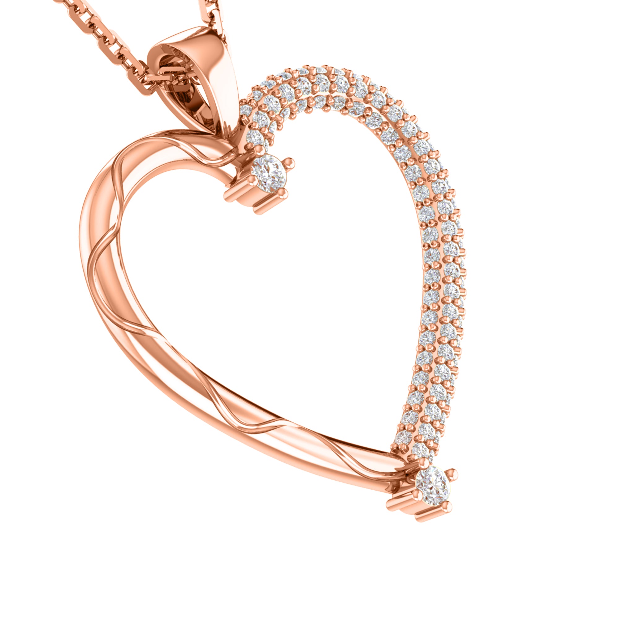 RKC 0.46Ct 모이사나이트 하트 스타일 펜던트 925 실버 주얼리 14K 옐로우 골드 도금 중량 4.10gm 높이 28mm