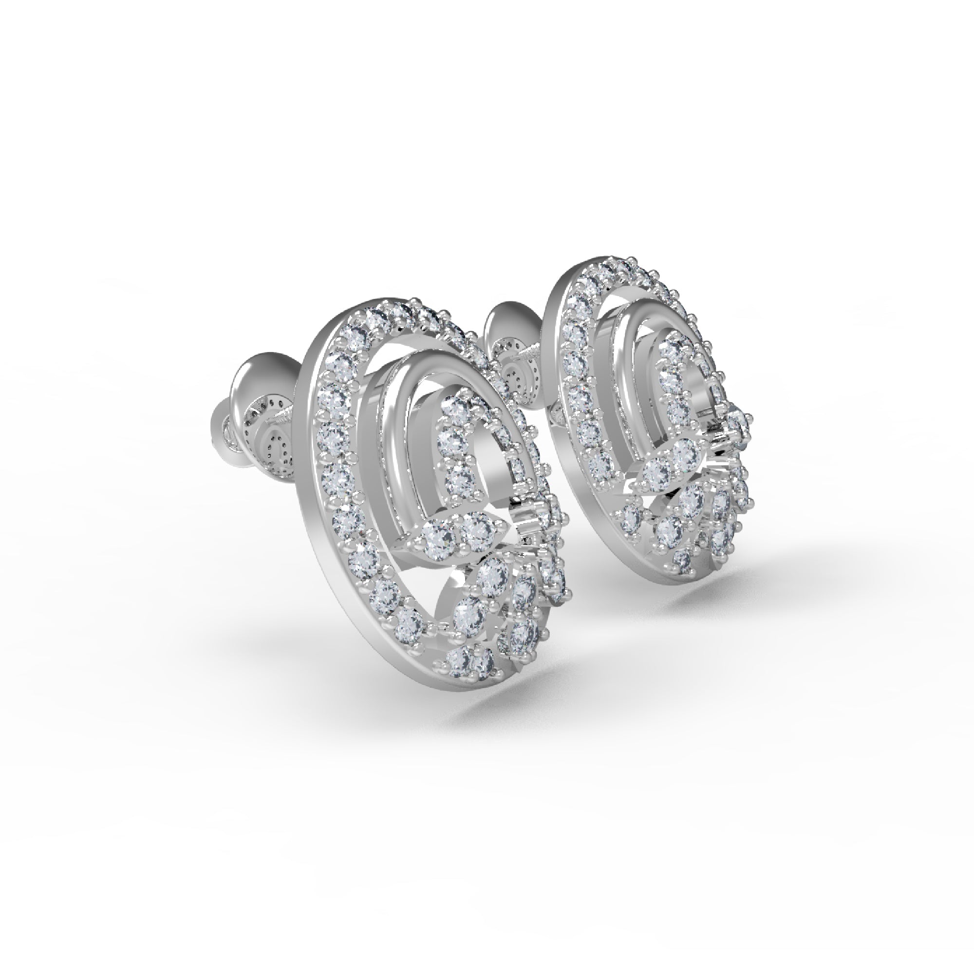 Жаночыя завушніцы RKC 925 стерлингового срэбра са шрубай, 14 карат, ружа больш за 3,50 г, вышыня 12,50 мм