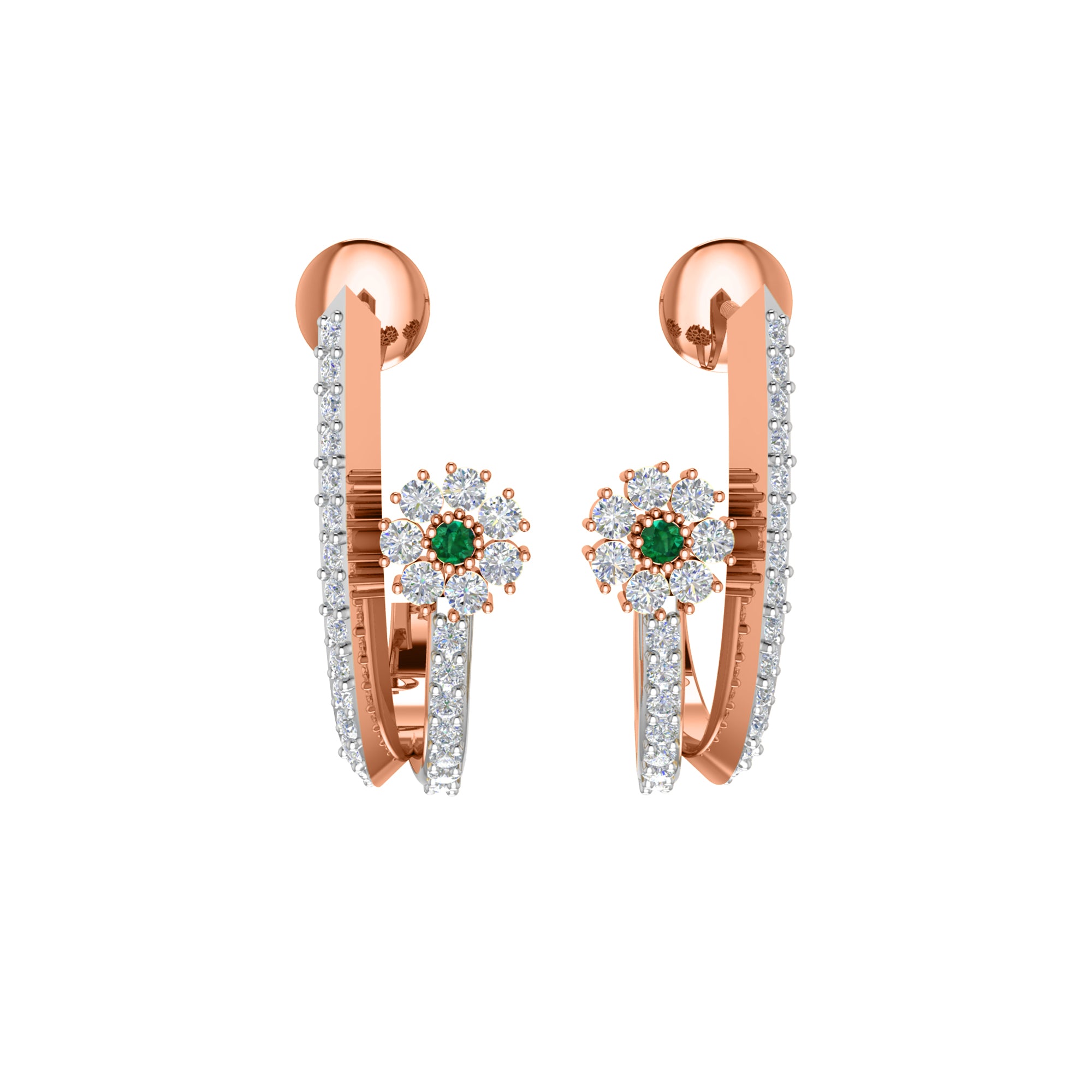 RKC 925 Sterling Silver Hoops & Huggies Earring Women Earring 14k Yellow Gold Over Wt 3.20 Height 20.00mm