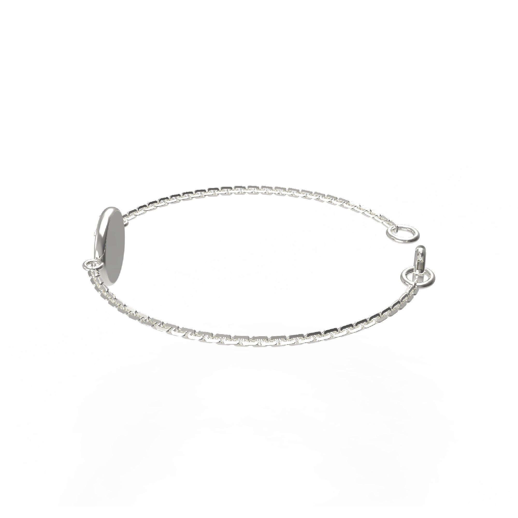 RKC 925 Sterling Silver Round Shape Initial Bracelet Gift for Her 14K Yellow Gold Plated Wt 3.25gm