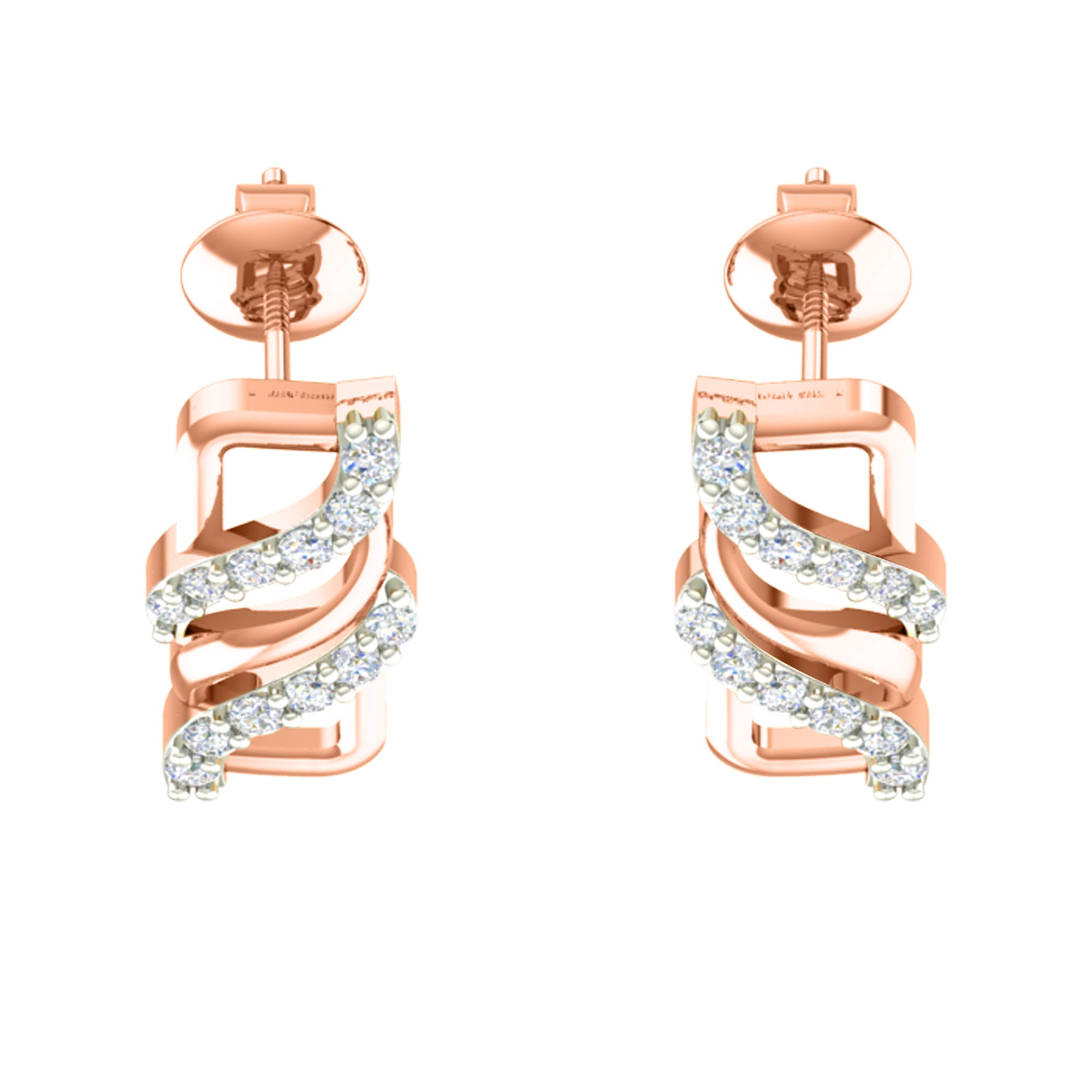 RKC 925 સિલ્વર ગોલ્ડન ટોટલ 0.48Ct મોઈસાનાઈટ પેન્ડન્ટ Wt 3.80gm અને Wt એરિંગ 2.20gm સેટ 14K યલો ગોલ્ડ પ્લેટેડ સાથે