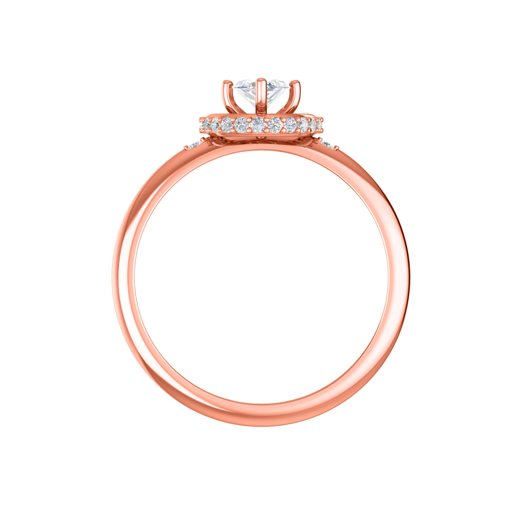 মহিলাদের Wt 2gm এর জন্য RKC Marquise Moissanite Halo এনগেজমেন্ট রিং 925 সিলভার ইয়েলো গোল্ড প্লেটেড