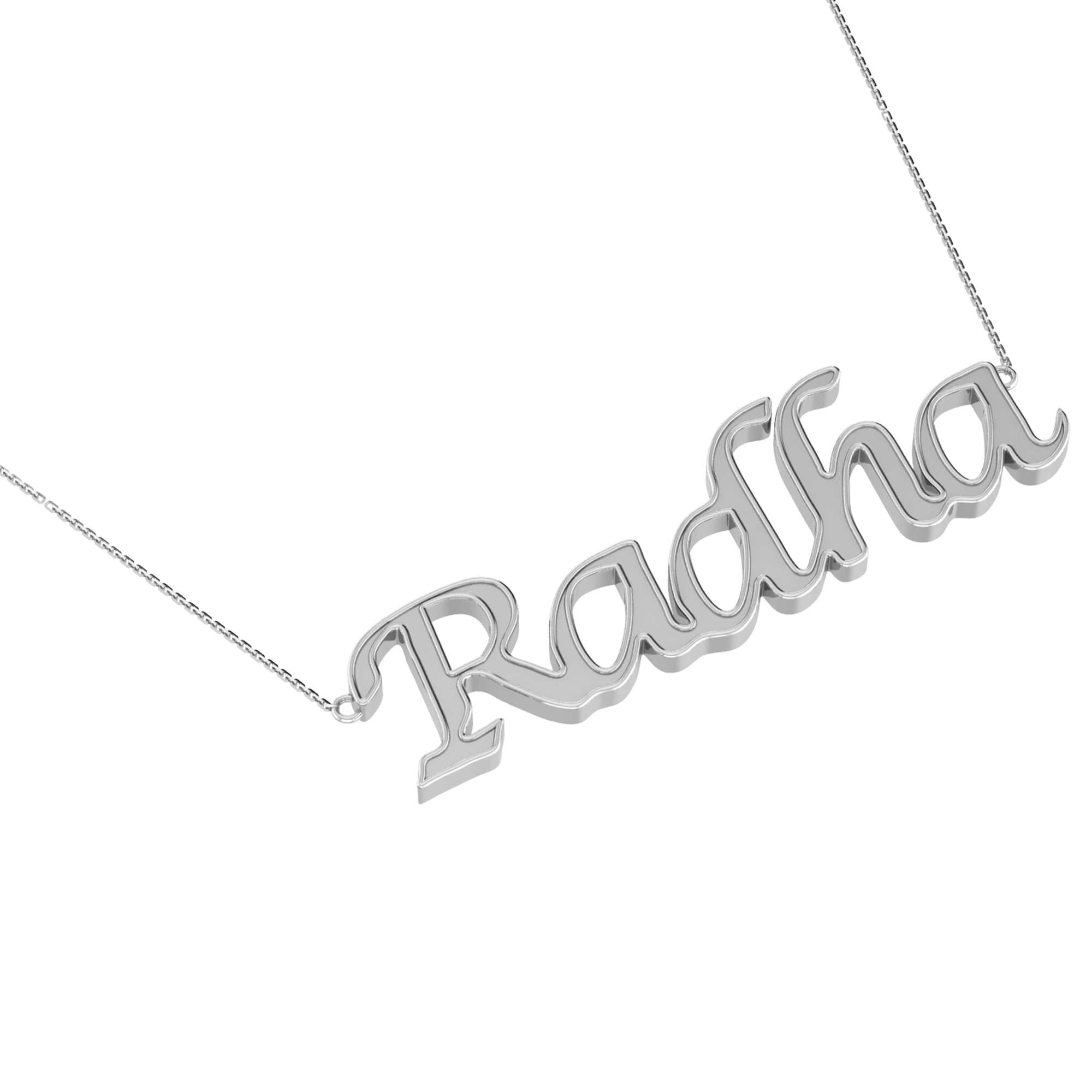 RKC Initial Customize Name Pendant Necklace 925 Silver 14k Yellow Gold Plated Weight 5gm And Length 12mm
