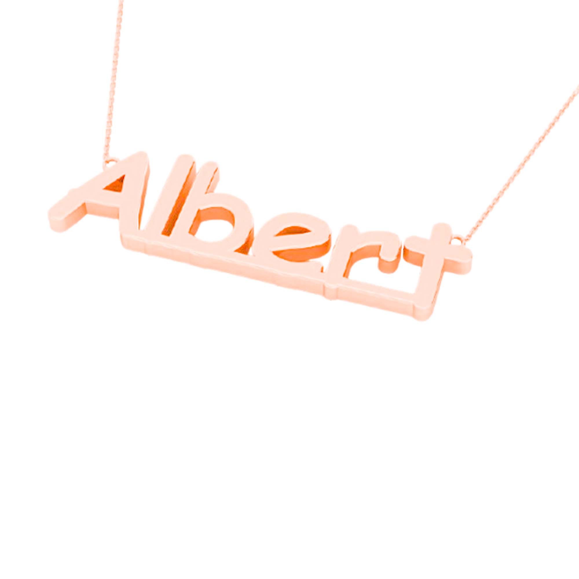 RKC Customize Initial Name Pendant Necklace 14k Yellow Gold Plated Weight 4.5 gm