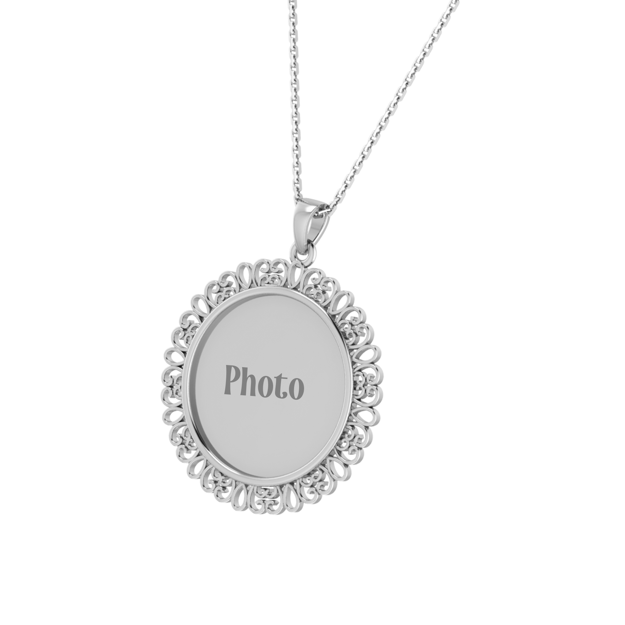 RKC Memory Photo Pendant Locket 14k Yellow Gold Plated 925 Silver Weight 6gm