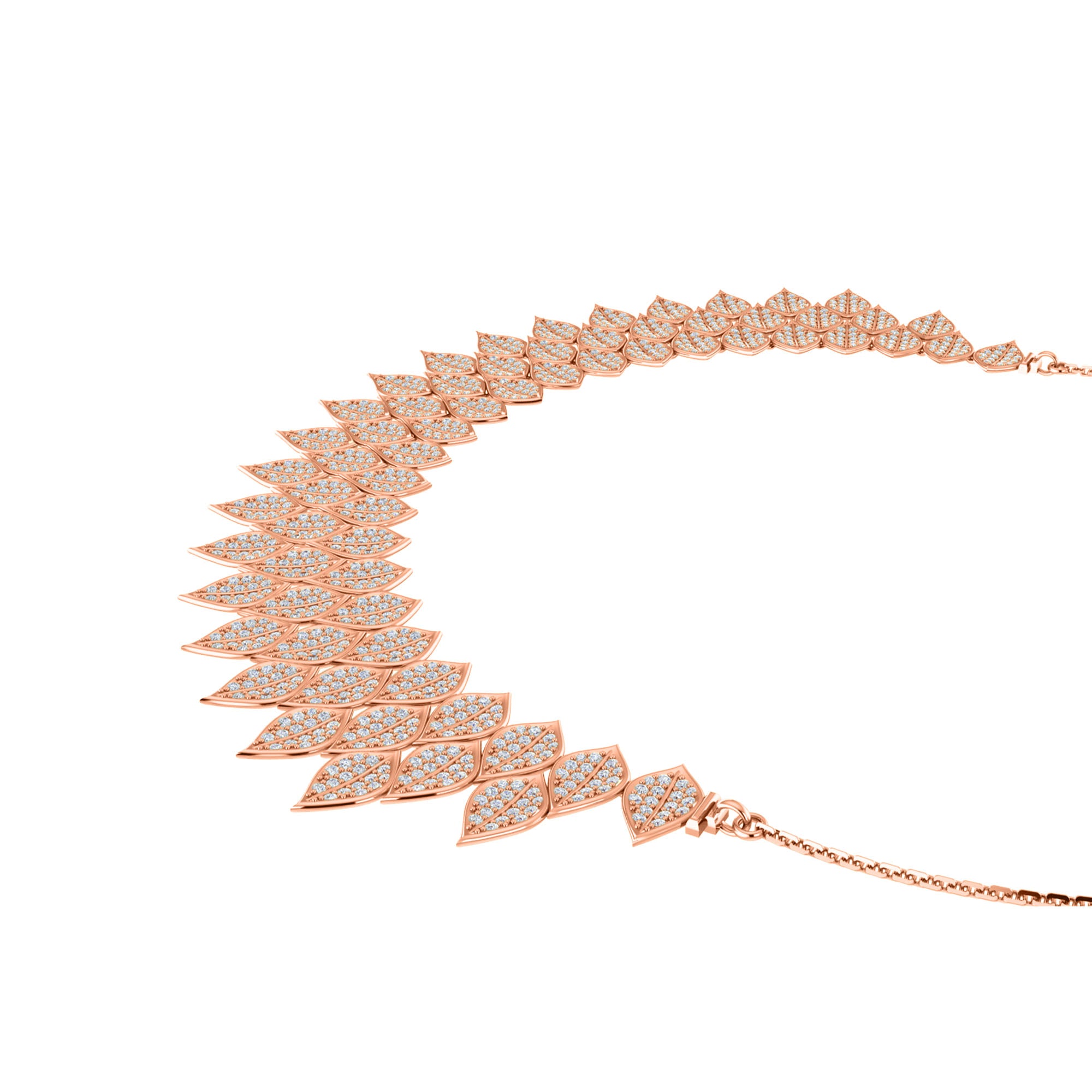 RKC 16.9 ct Moissanite Charming Necklace 925 Silver 14k Rose gold Plated Product Weight 39.00 gm