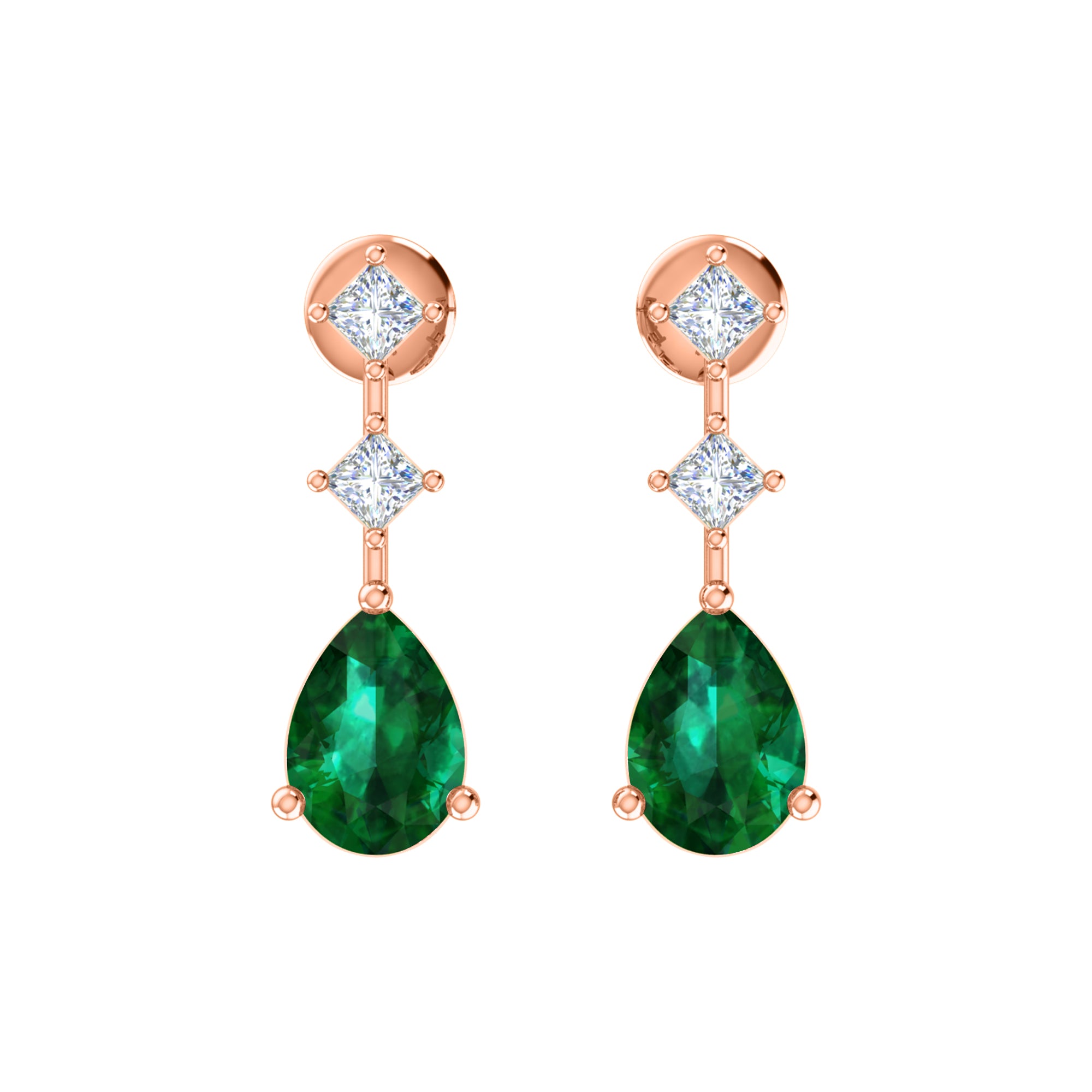 RKC 925 Sterling Silver Drop Dangle Women's Earring 14k Yellow Over Wt 3.50gm Height 23.50mm