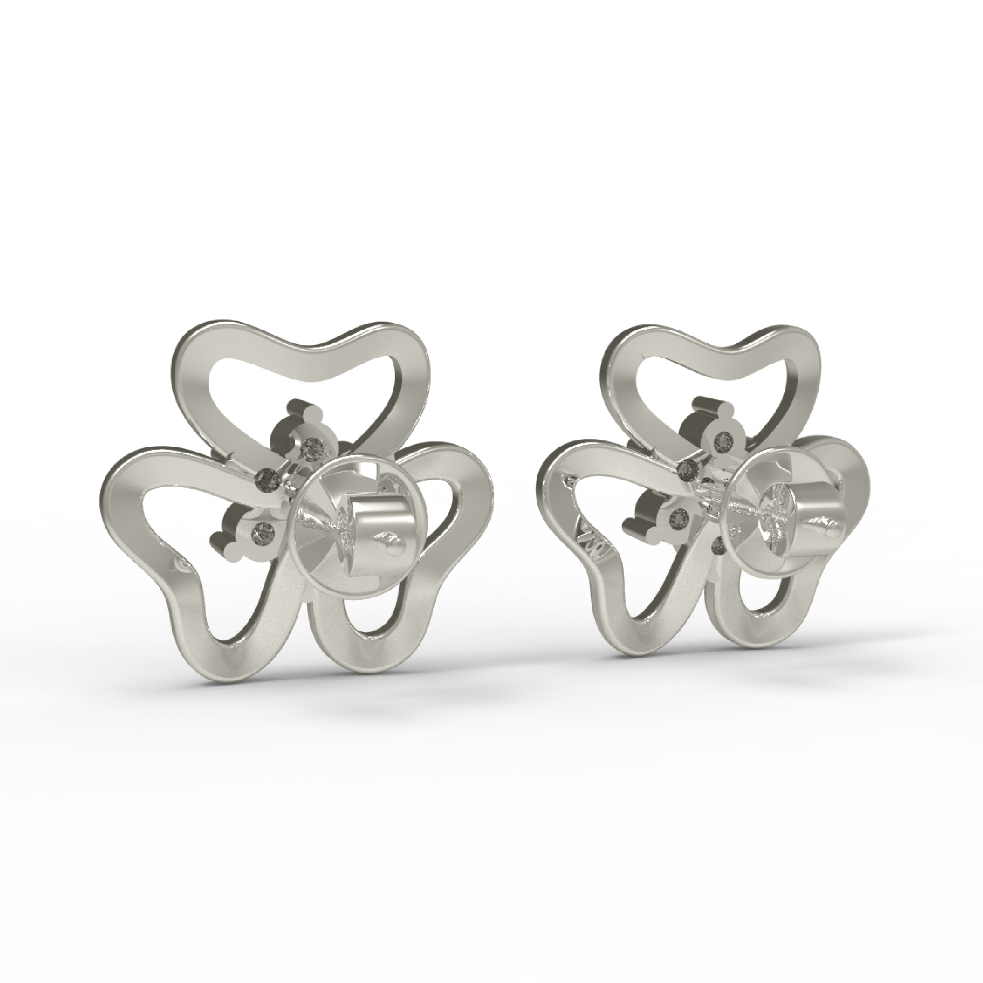 RKC 925 स्टर्लिंग सिल्व्हर डेली वेअर गर्ल्स फ्लोरल स्टड महिला कानातले 14k रोझ ओव्हर प्रोडक्ट Wt 2.20 GM उंची 11.40 MM