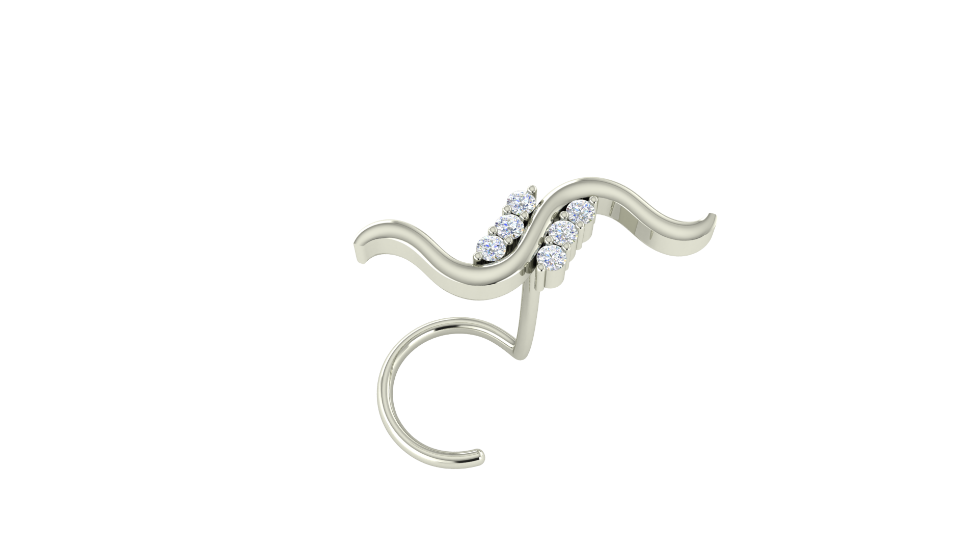 RKC JEWELRY 925 Sterling Silber Zarte Nasennadel für Damen, 14 Karat Gelbgold vergoldet, Gewicht 1,00 g