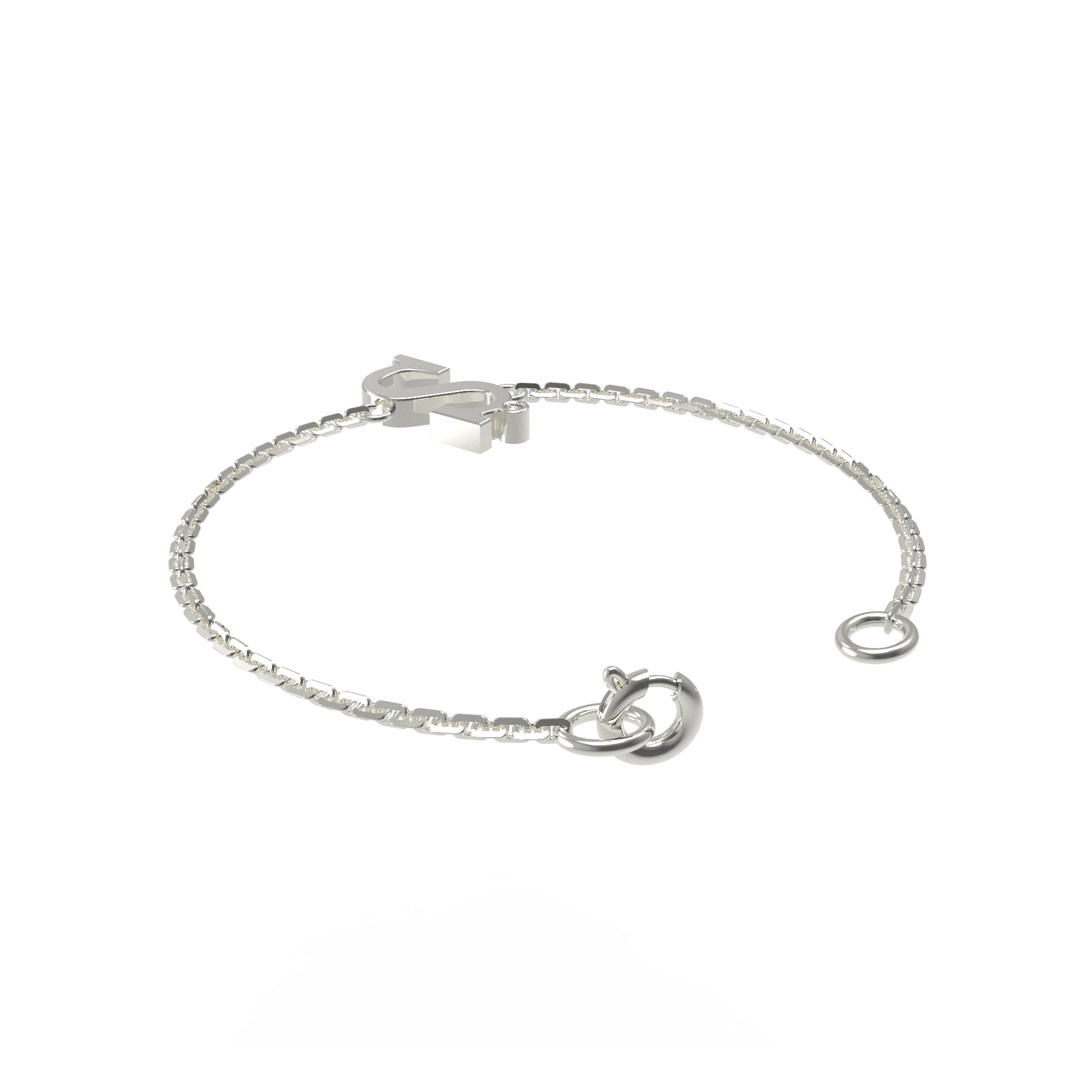 RKC 925 Sterling Silver Carat Wt 0.01 CT Women's Bracelet 14K Rose Gold Plated Product Weight 2.90 GM