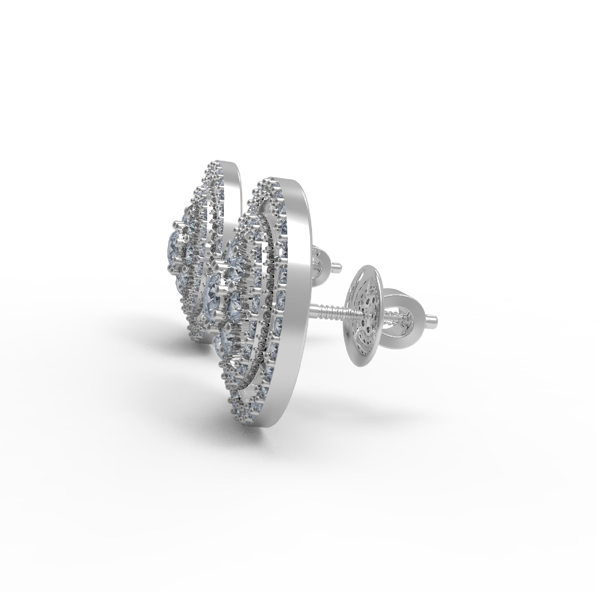 RKC 925 Sterling Silver Daily Wear Women Earring 14k Yellow Over Product Wt 3.70 GM Height 13.50 MM