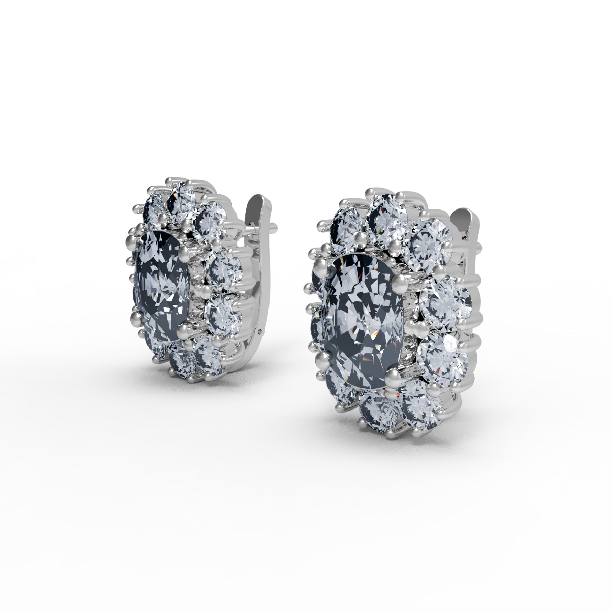 RKC 925 Sterling Silver Stud Women Earring 14k Rose Over Product Wt 7.50 GM Height 18.50 MM