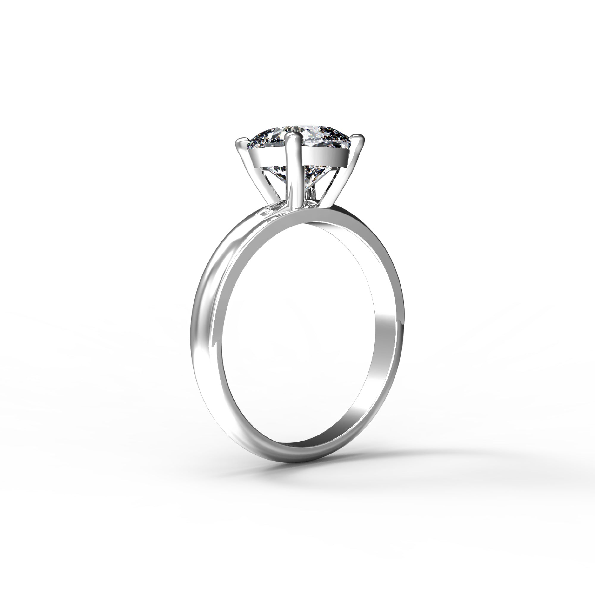 RKC Cushion Cut Moissanite Solitaire Valentine Propose Ring 925 Sterling Silver 14K Rose Gold Over Wt 3.60 gm Width 2.30 MM