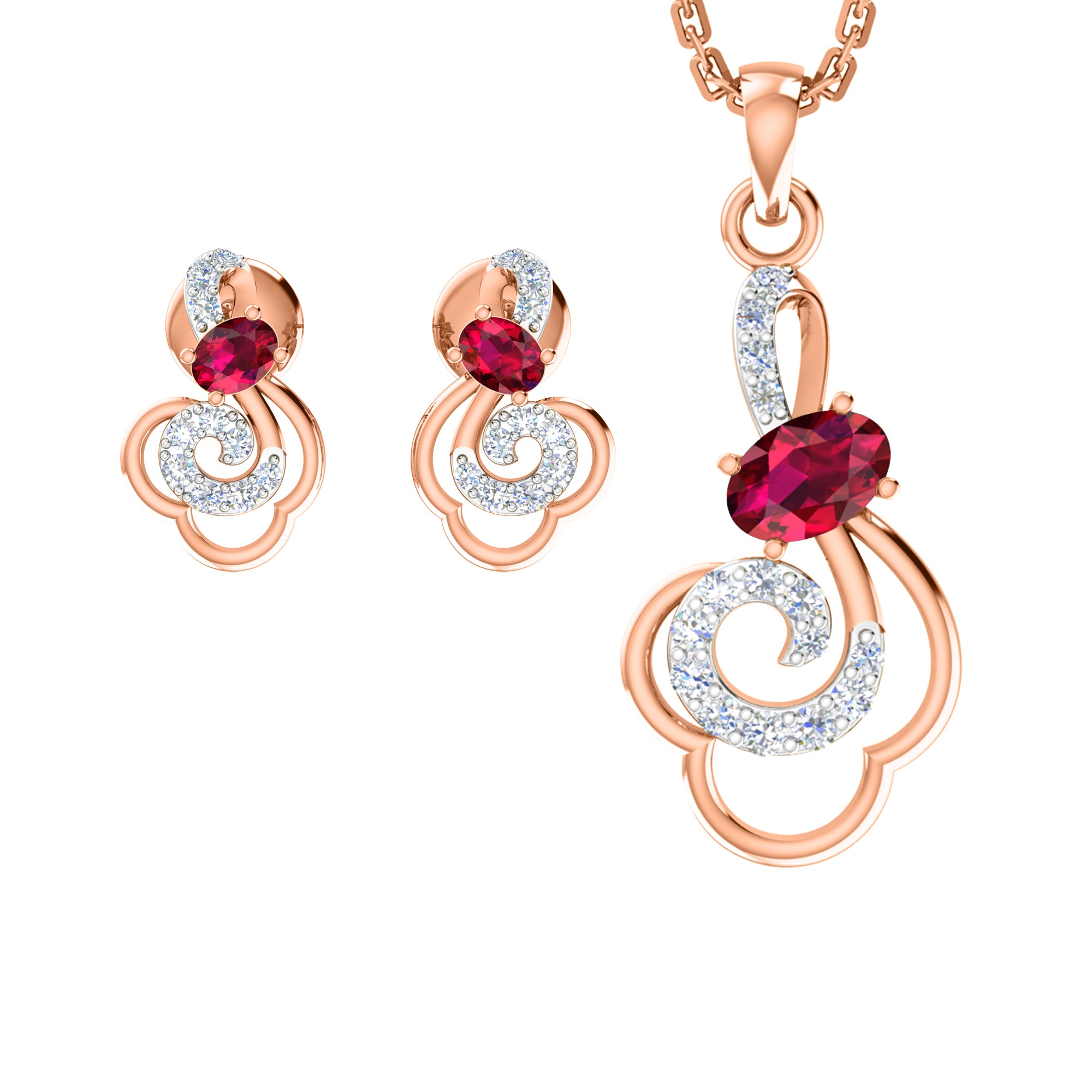 RKC 925 Silver Golden Total 0,41 Ct moissanite medál 4,00 g és 2,50 g súlyú fülbevaló készlet 14 karátos sárga arannyal