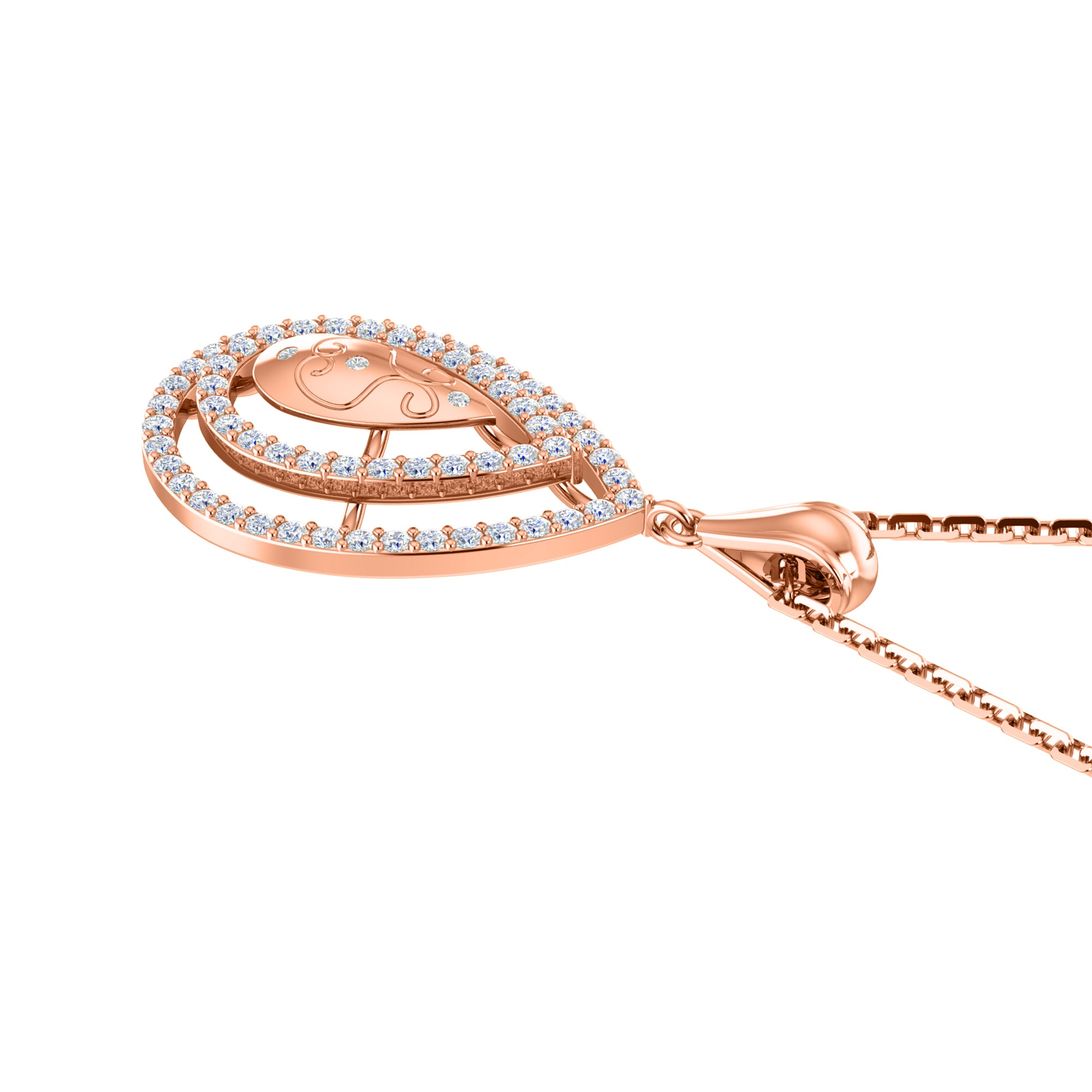 RKC 0.65Ct 눈물방울 모이사나이트 펜던트 925 실버 주얼리 14K 옐로우 골드 도금 중량 5 gm, 높이 31mm