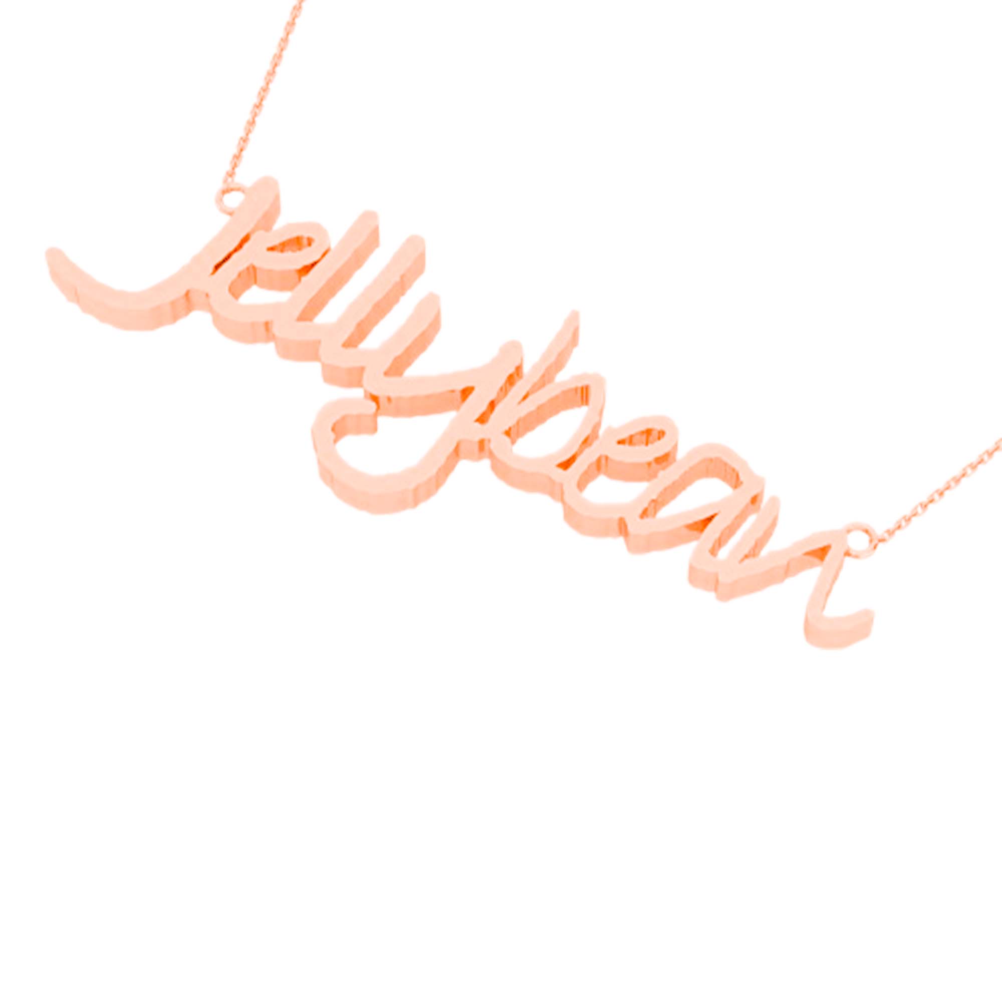 RKC Weight 5.5 gm Initial Name Pendant Necklace 14k Yellow Gold Plated 925 Silver