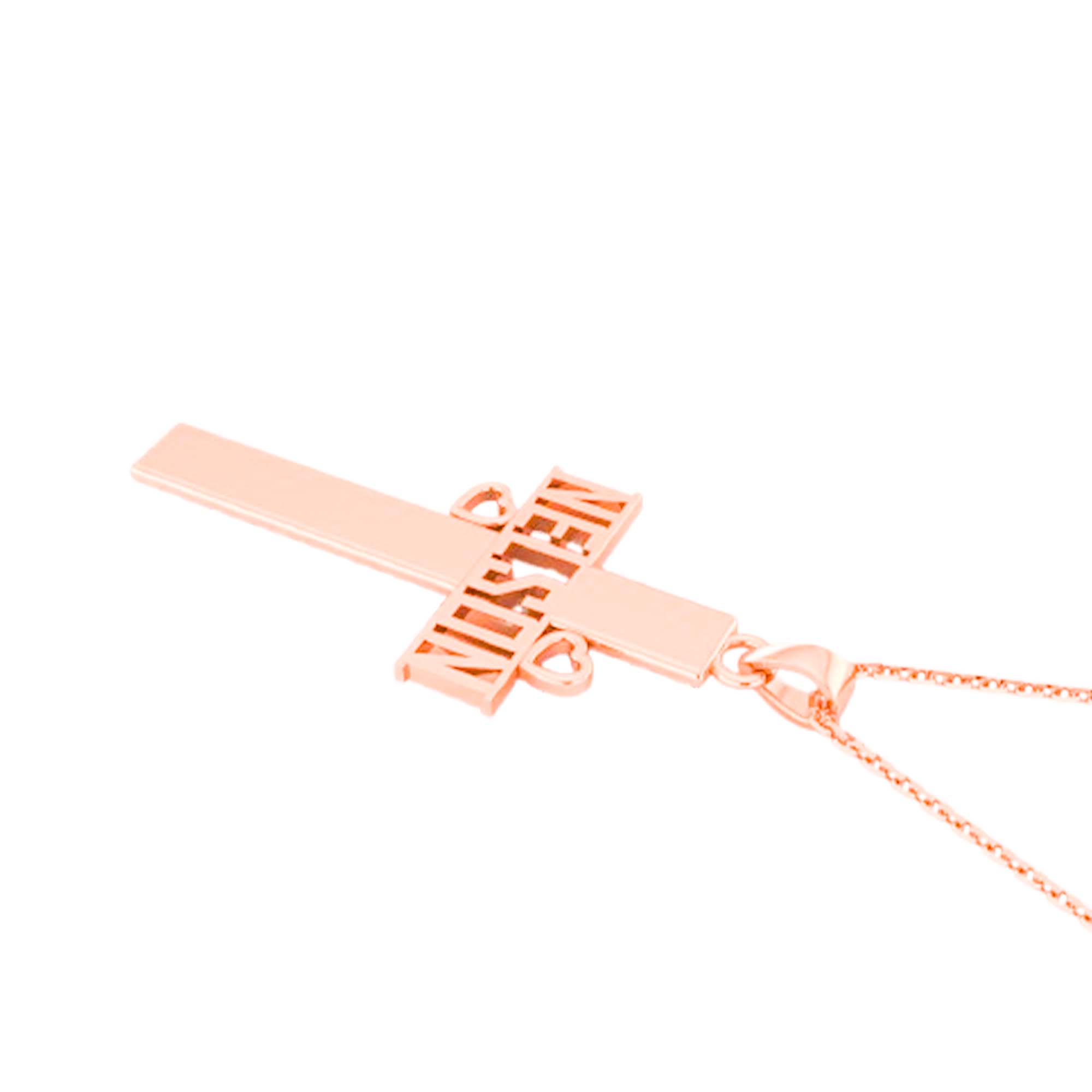 RKC 14k Gold Plated Cross Pendant Including Your Name Idea Religion Pendant Weight 5gm