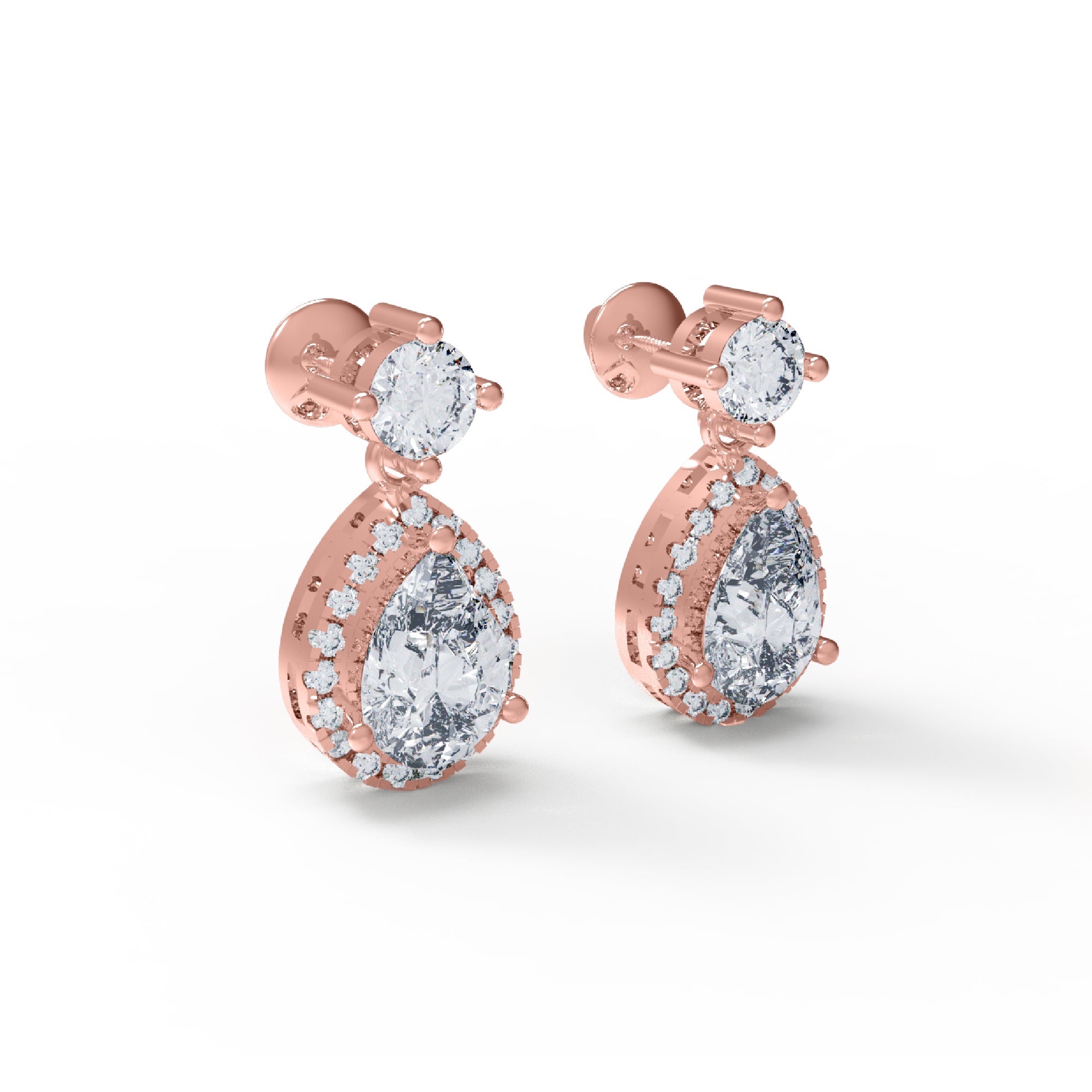 RKC 925 стерлингового срэбра жаночая завушніца з грушай, 14 карат, жоўтая больш за вагу 4,20 GM, вышыня 21,00 мм