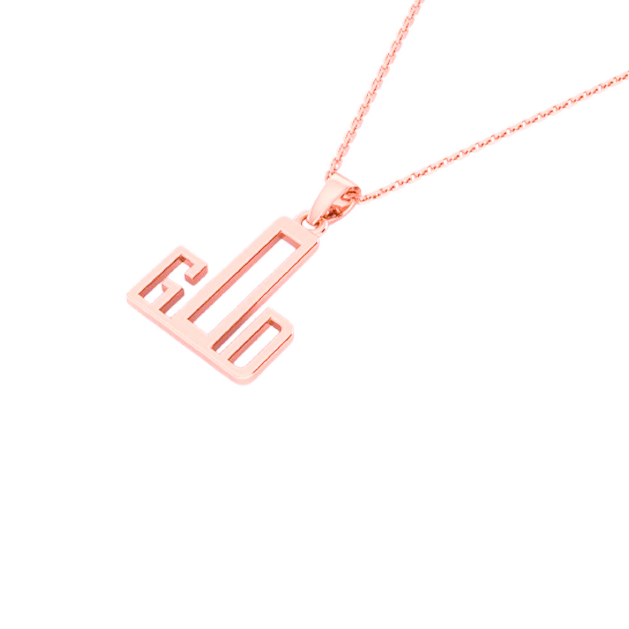 RKC GOD Initial Name 14k Yellow/Rose/White Gold Plated Pendant Necklace Weight 3.5 Gm And Length 22mm