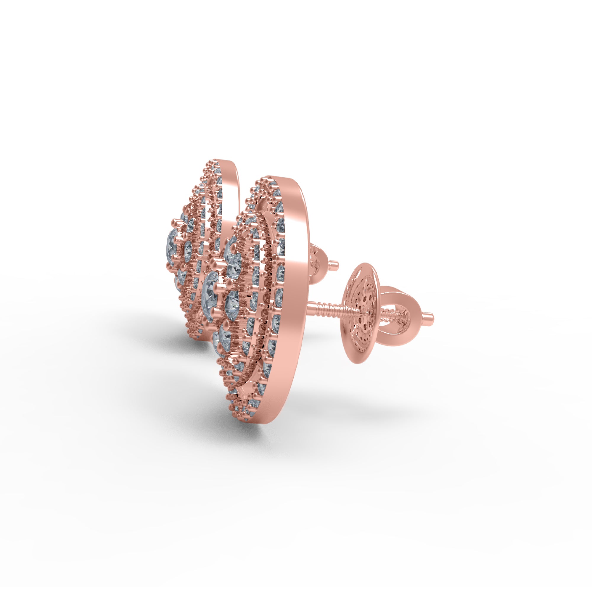 RKC 925 Sterling Silver Daily Wear Women Earring 14k Yellow Over Product Wt 3.70 GM Height 13.50 MM