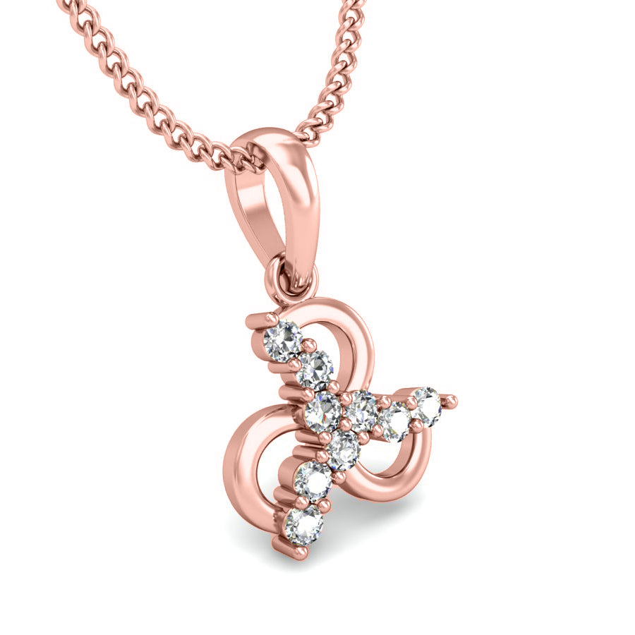 RKC ফুলের আকৃতির 0.09Ct ময়সানাইট বার্ষিকী উপহারের দুল 14K হলুদ সোনার প্রলেপযুক্ত Wt 2.7gm উচ্চতা 14.5mm