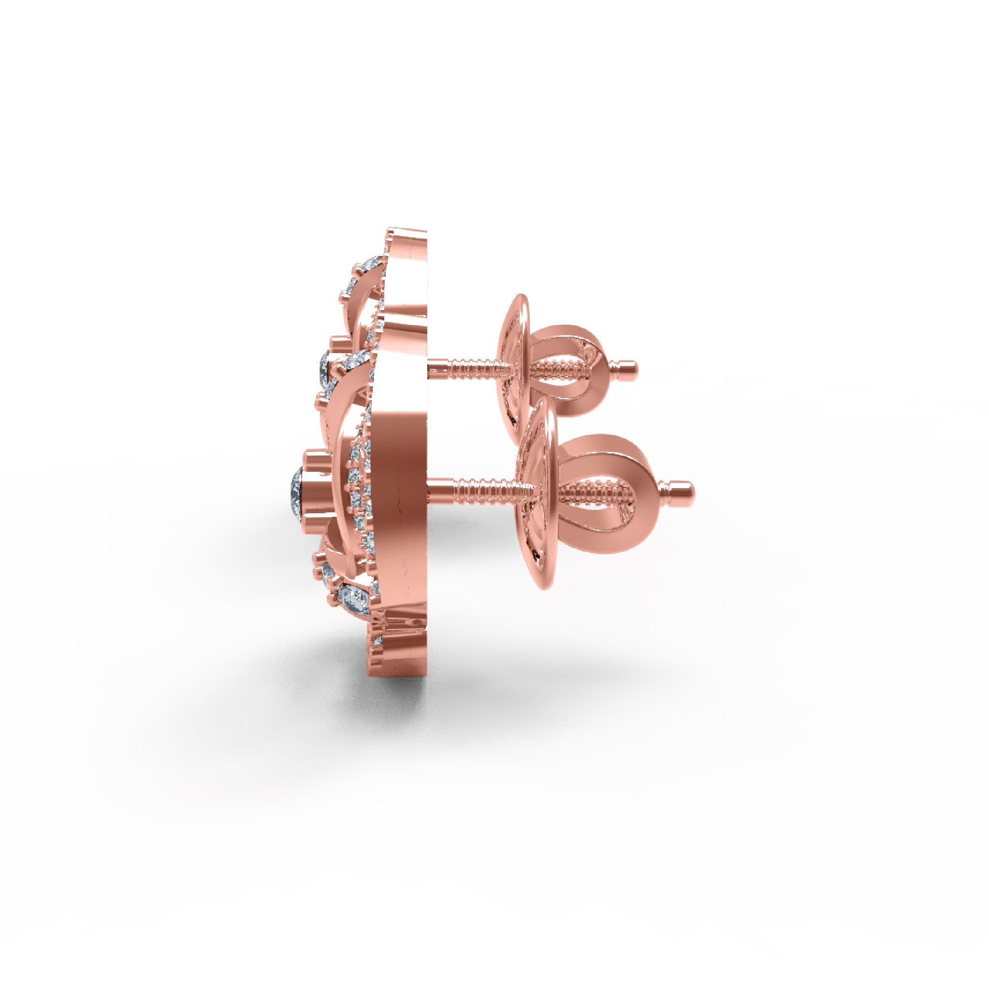 RKC 925 стерлингового срэбра Жаночыя завушніцы-гваздзікі 14k жоўты больш за 1,20 г вышыня 10,00 мм