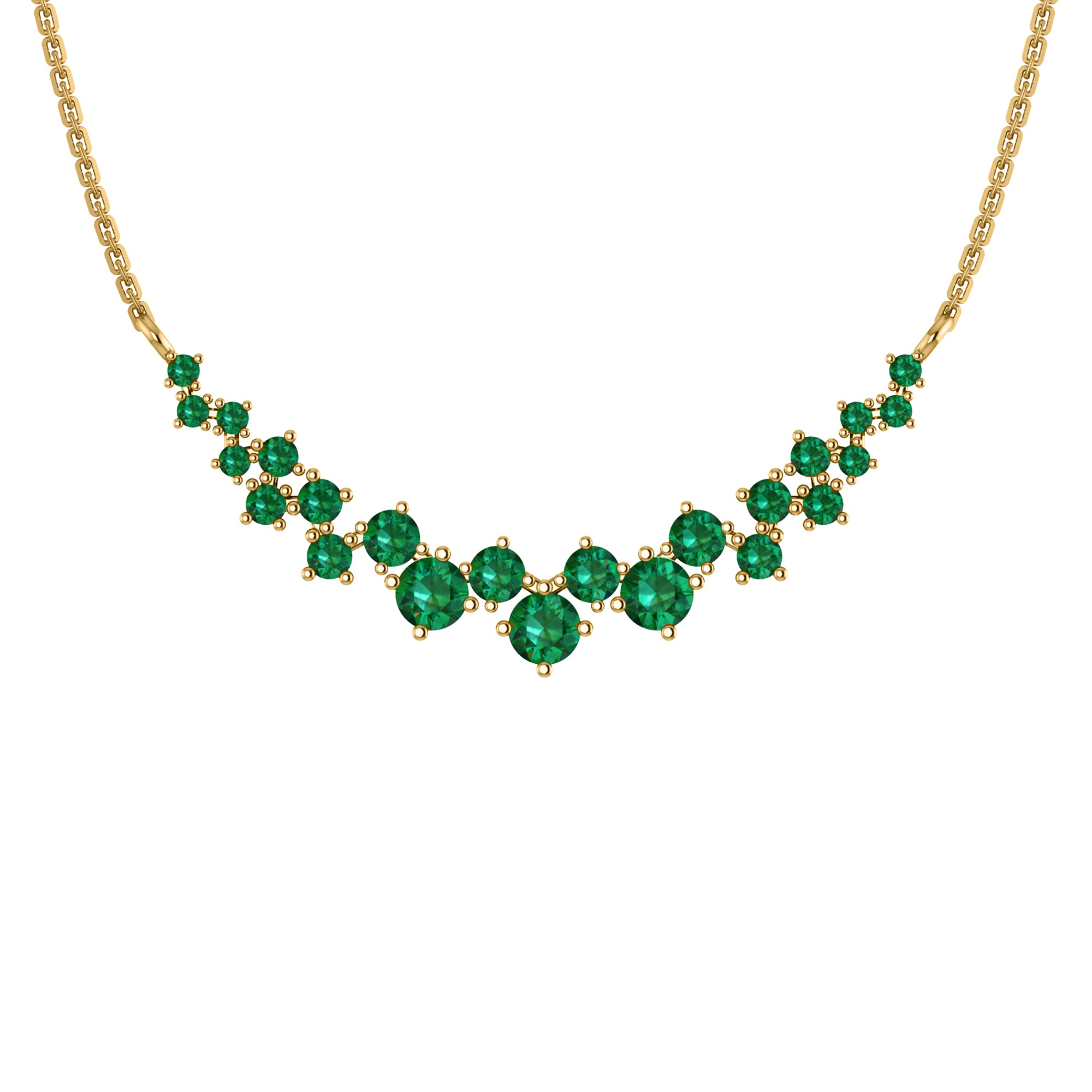 RKC 10.35 CT Moissanite Charming Necklace 925 Silver 14k Rose gold Plated Product Weight 4.80 GM