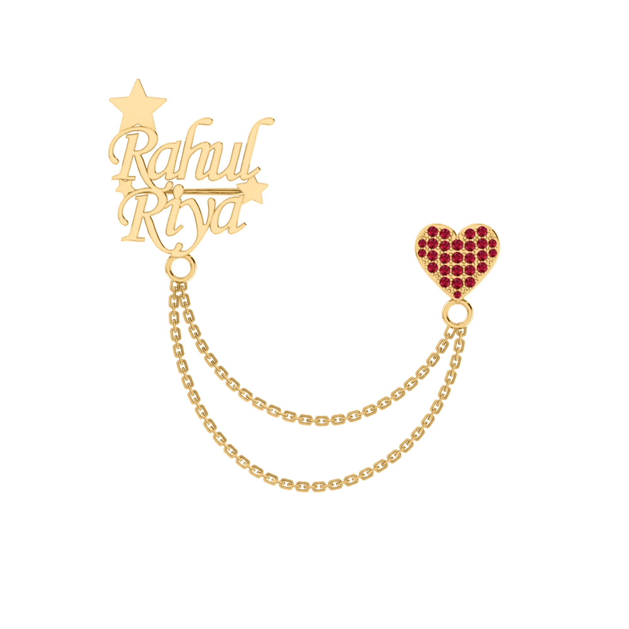 RKC 모이사나이트 925 스털링 실버 브로치 14K 옐로우 골드 도금 제품 중량 4.20GM 높이 26.85MM