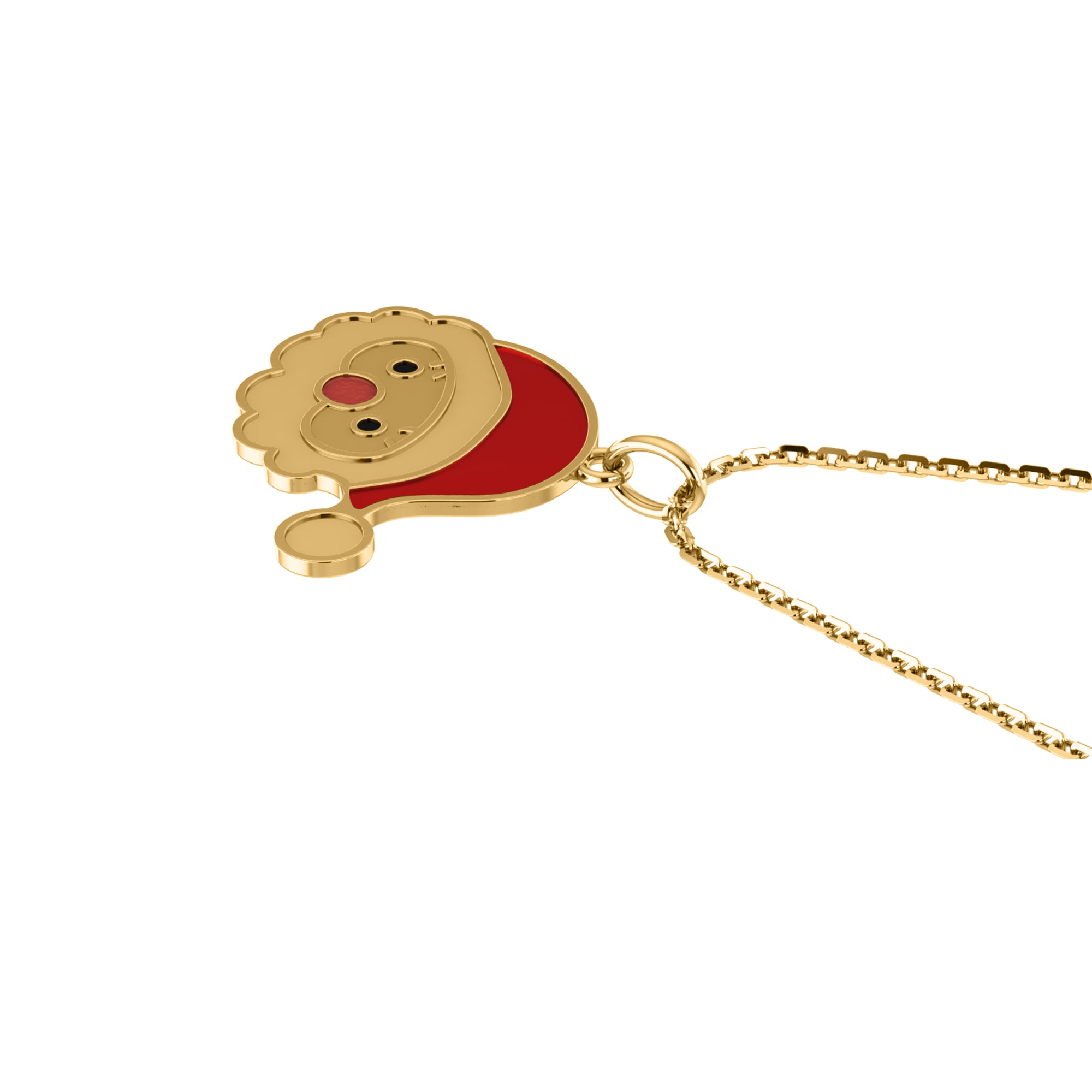 Кулон Санта-Клаўса з эмаллю RKC, срэбра 925 пробы, пакрыццё з белага золата 14 карат, вага 5,00 ГМ, вышыня 21,00 мм