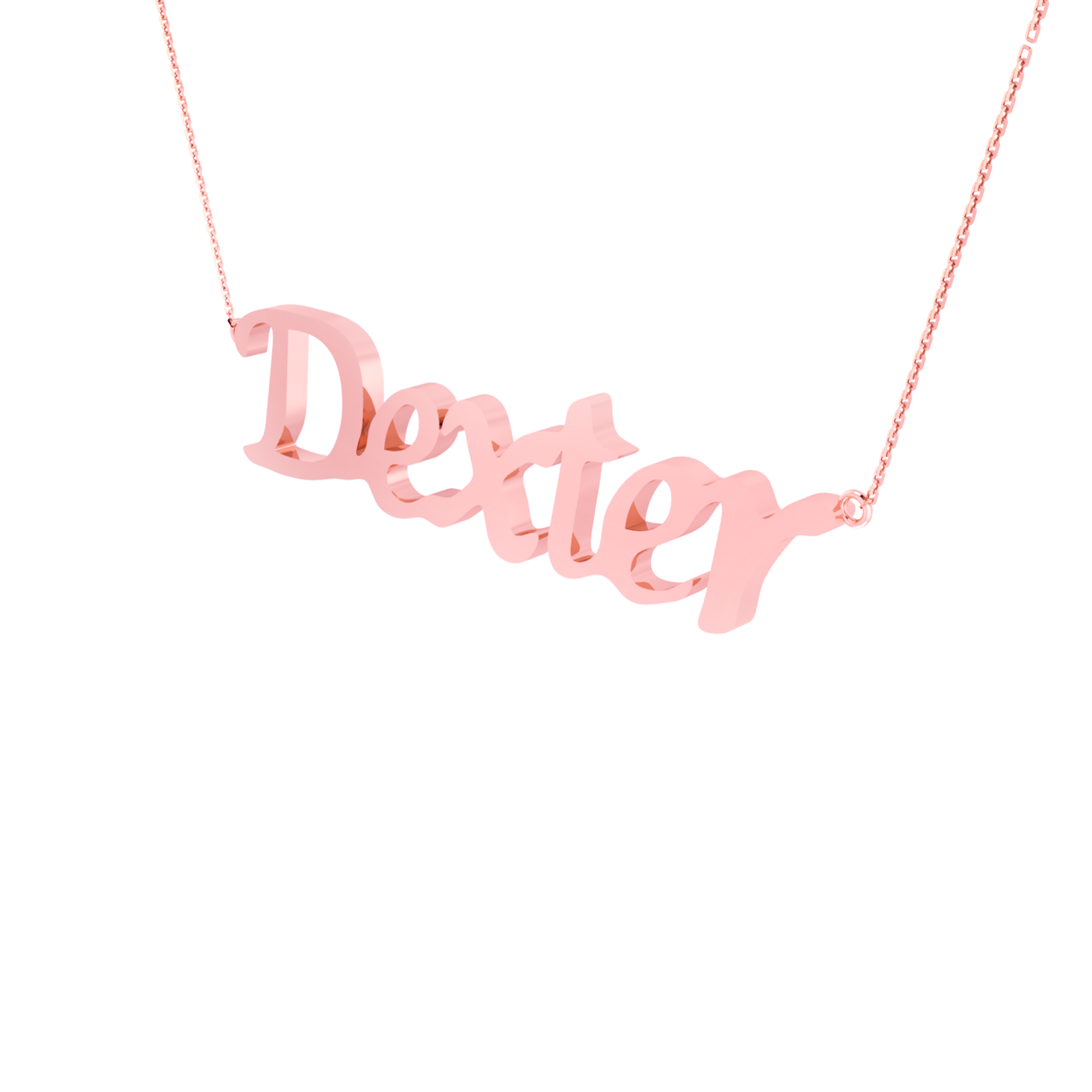 RKC 14k Yellow Gold Plated Initial Name Pendant Necklace Approx. Weight 5gm and Length 10mm