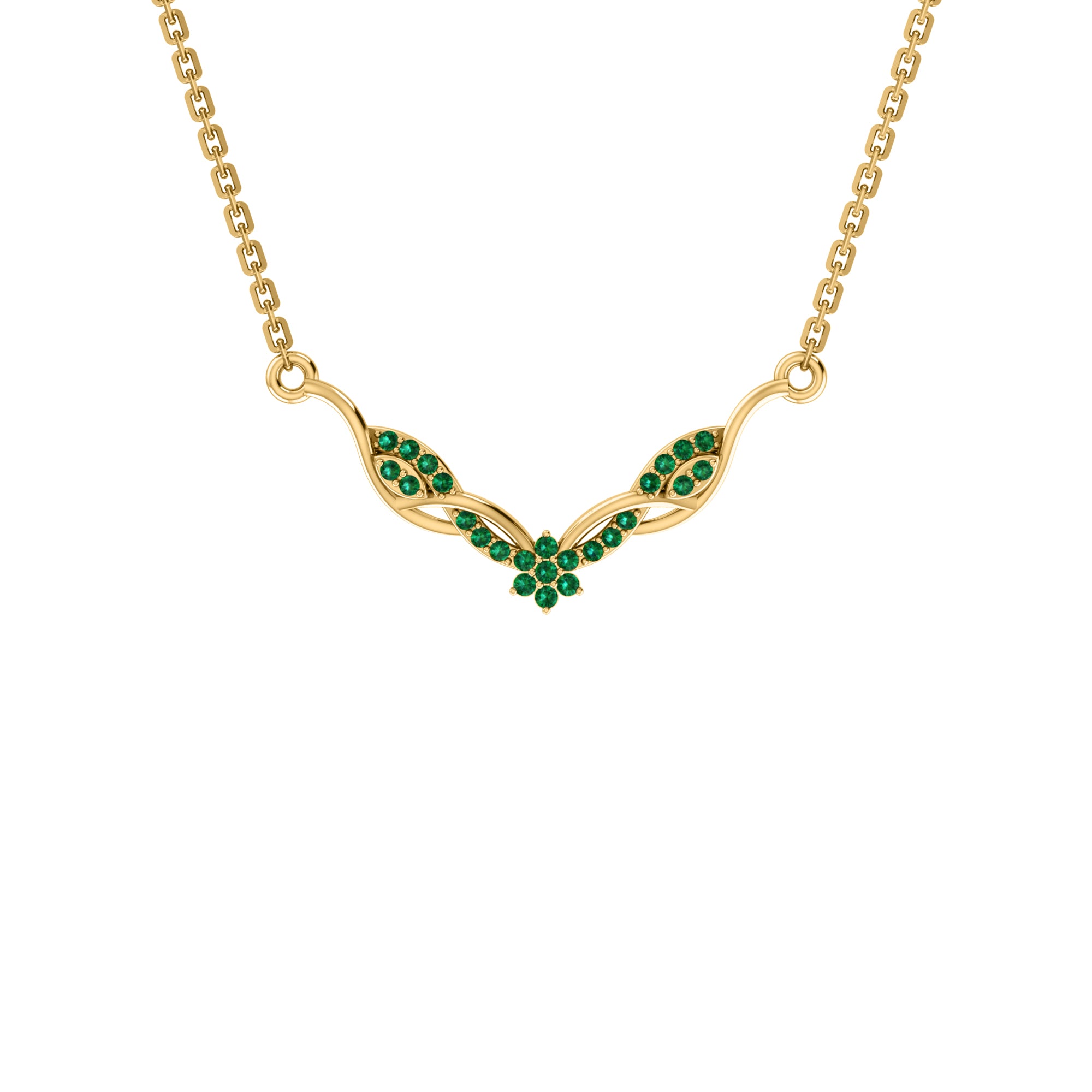 RKC 2.4 CT Charming Moissanite Necklace 925 Silver 14k Yellow gold Plated Product Weight 4.50 GM Height 16.50 MM