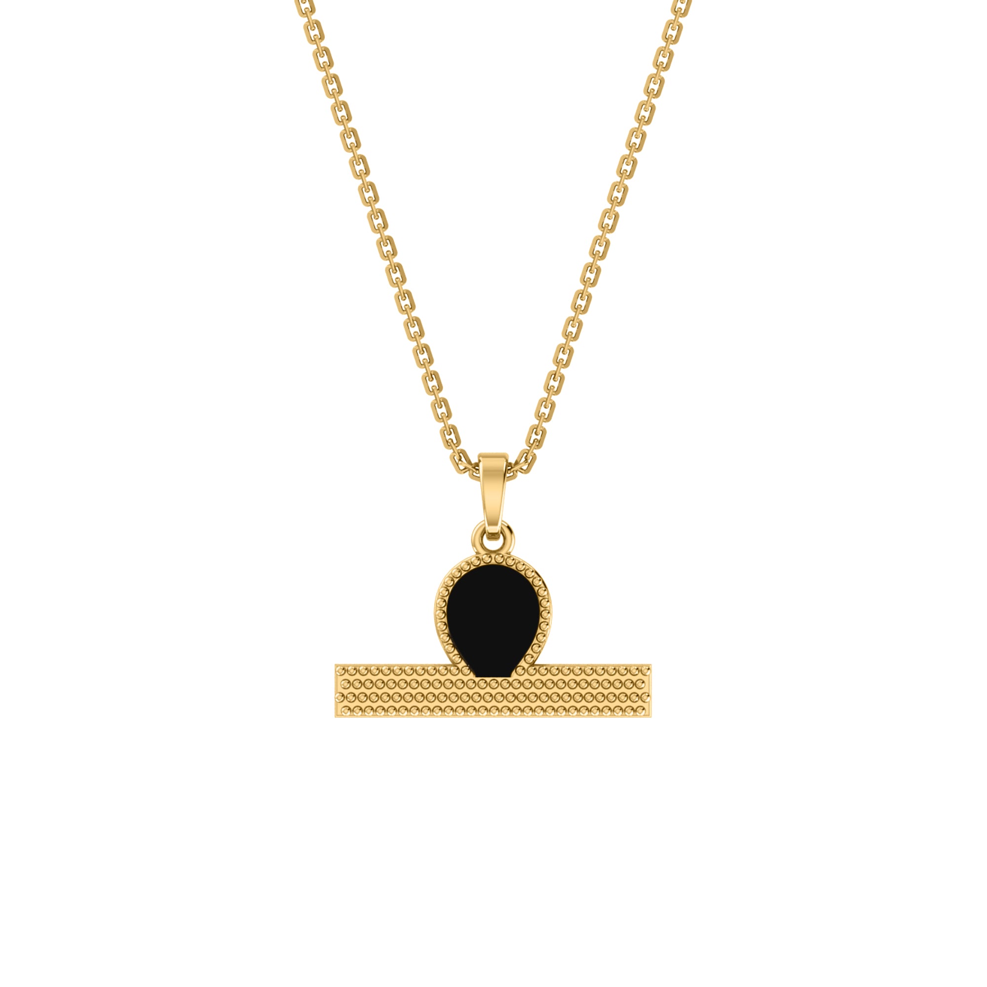 RKC Enamel Pendant 925 Silver Jewelry 14K Yellow Gold Plated Product Weight 4.00gm Height 12.50mm