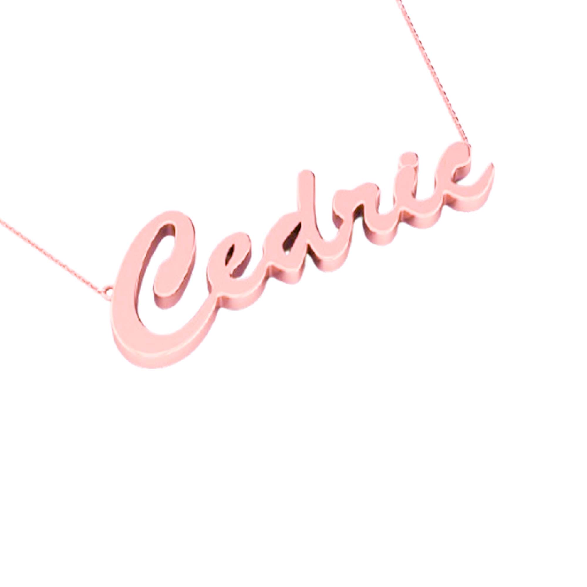 RKC 14k Yellow Gold Plated Beautiful Name Pendant Necklace Customize your Name