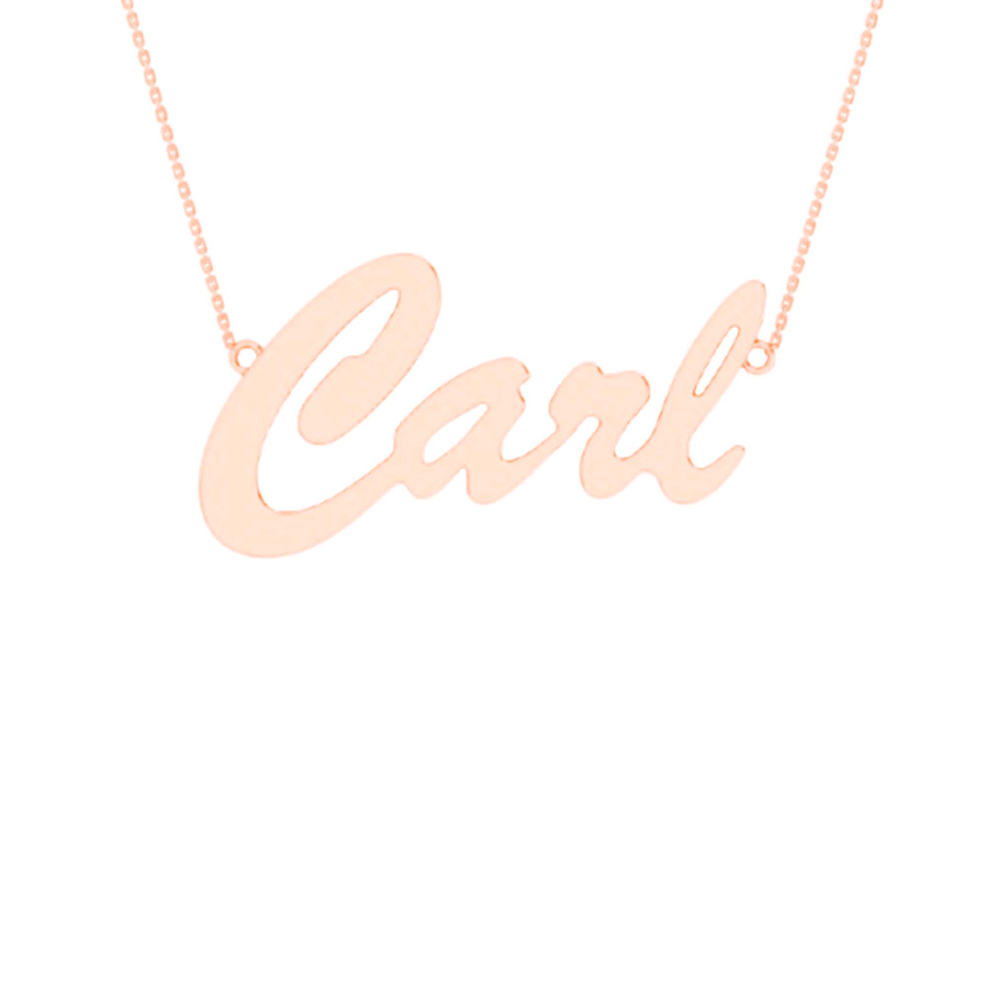 RKC Unique Style Initial Name Pendant Necklace 14k Yellow Gold Plated