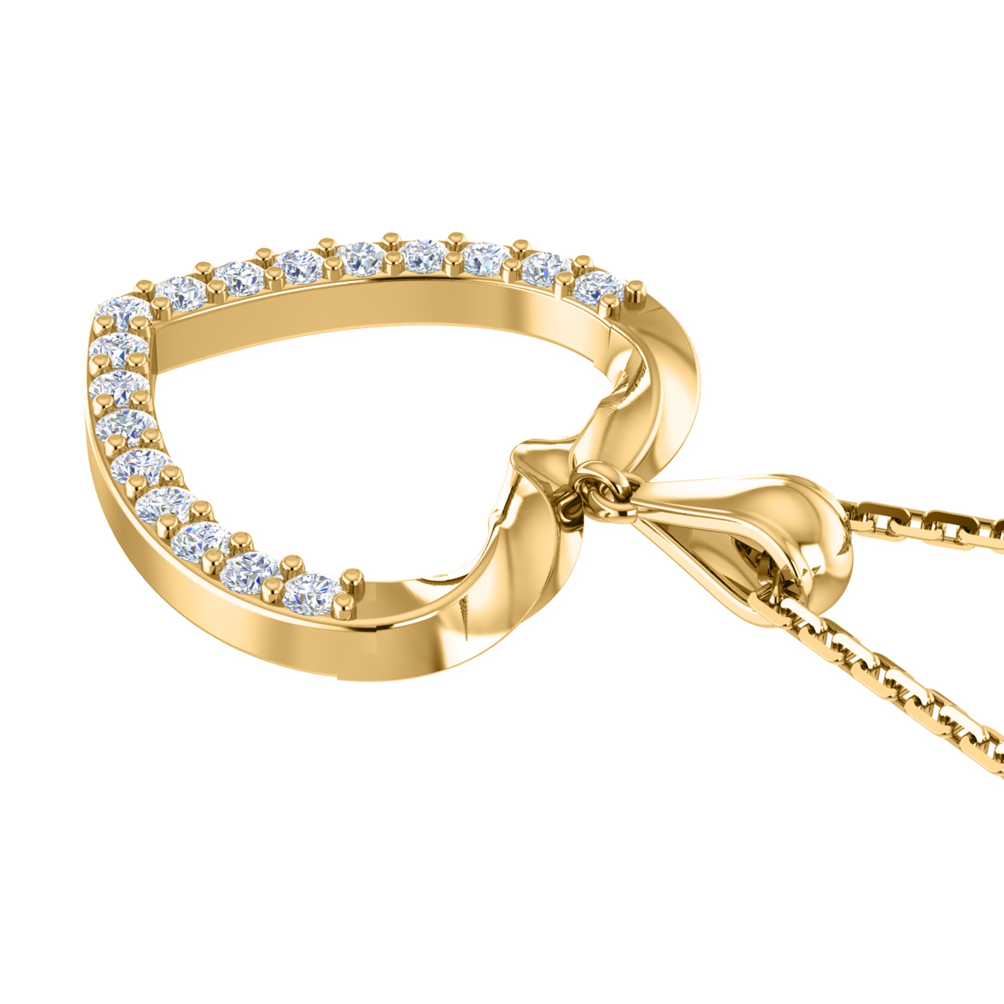 RKC 0.51Ct Moissanite Heart Pendant 925Silver Jewelry 14K White Gold Plated Wt 3.60gm Height 28mm.