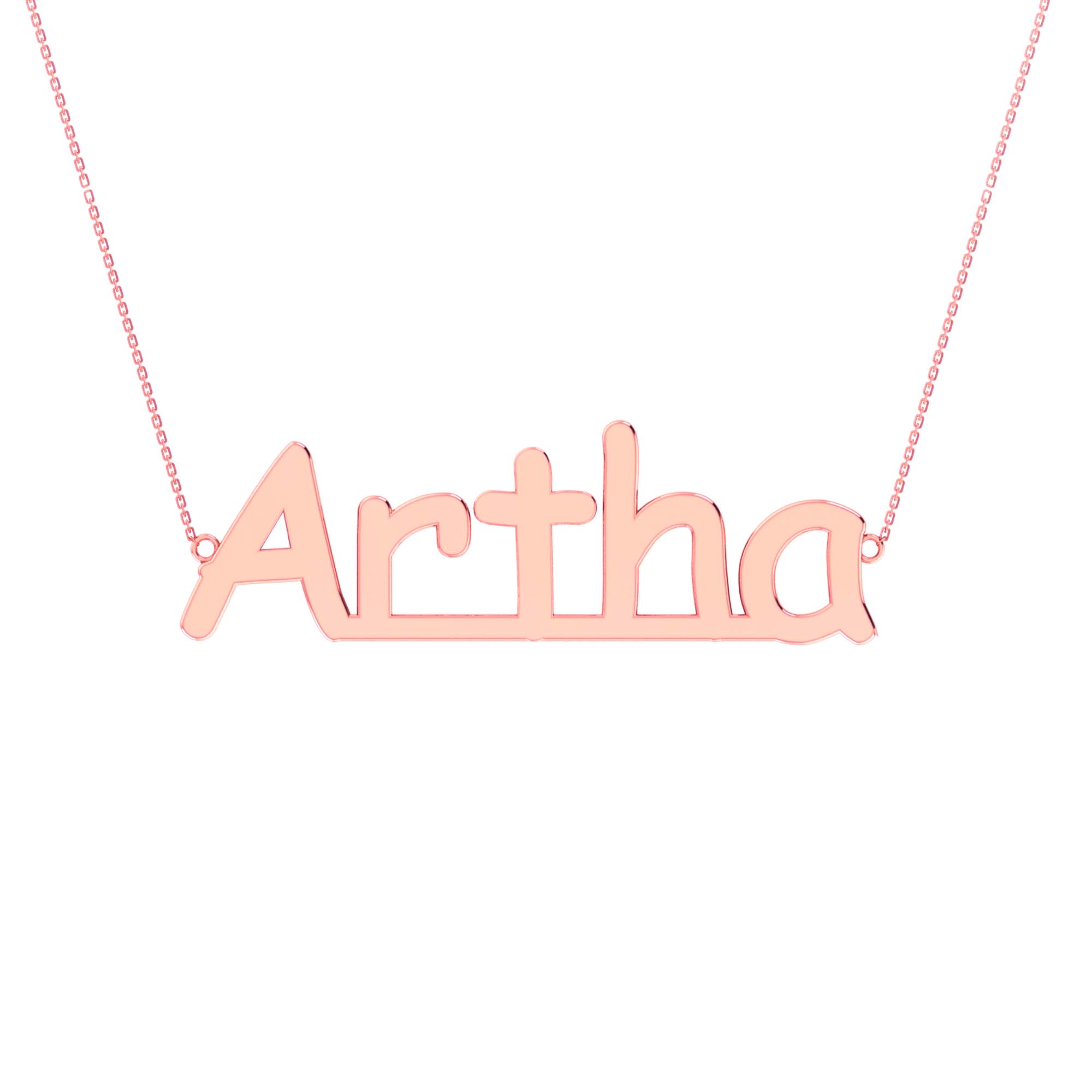 RKC Initial Customized Name Pendant 14k Yellow Gold Plated 925 Silver