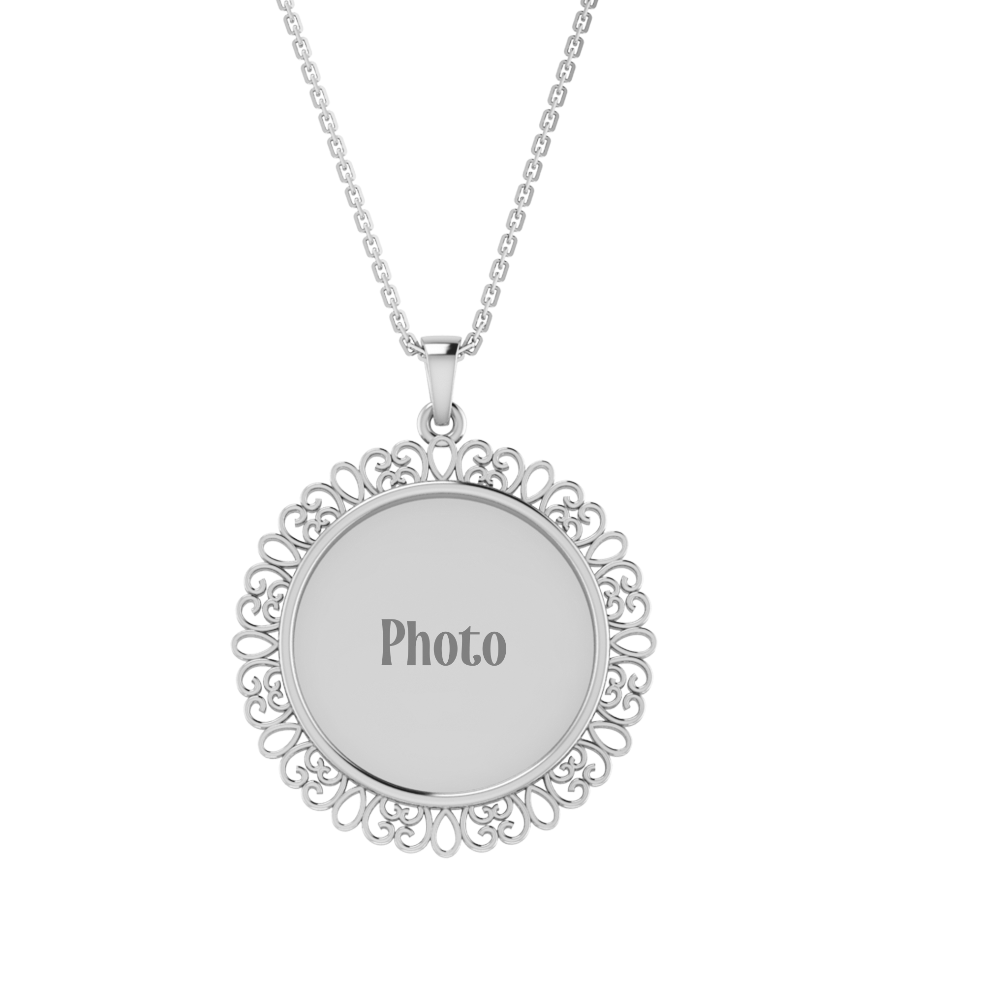 RKC Memory Photo Pendant Locket 14k Yellow Gold Plated 925 Silver Weight 6gm