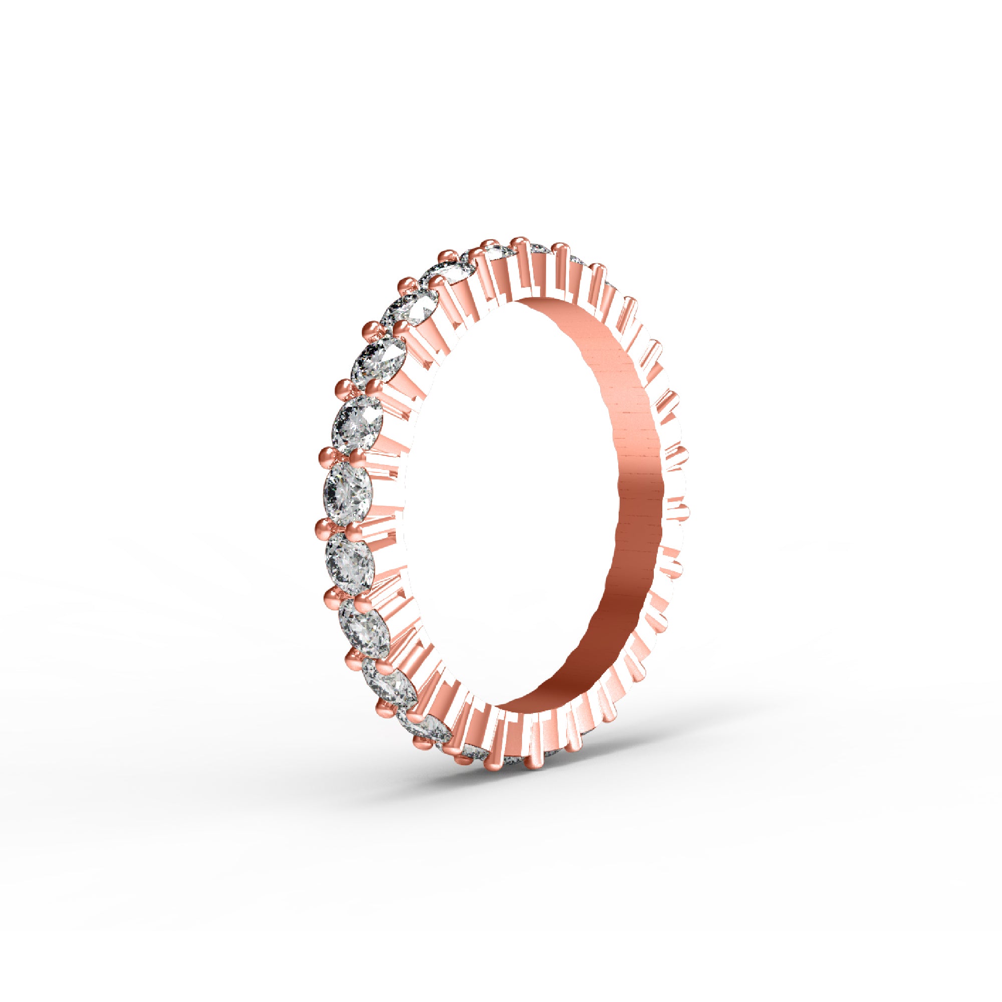 RKC Moissanite Full Eternity Band Ring Yellow Gold Plated 925 Sterling Silver Ring Wt 2.80 Ct Width 2.50 MM