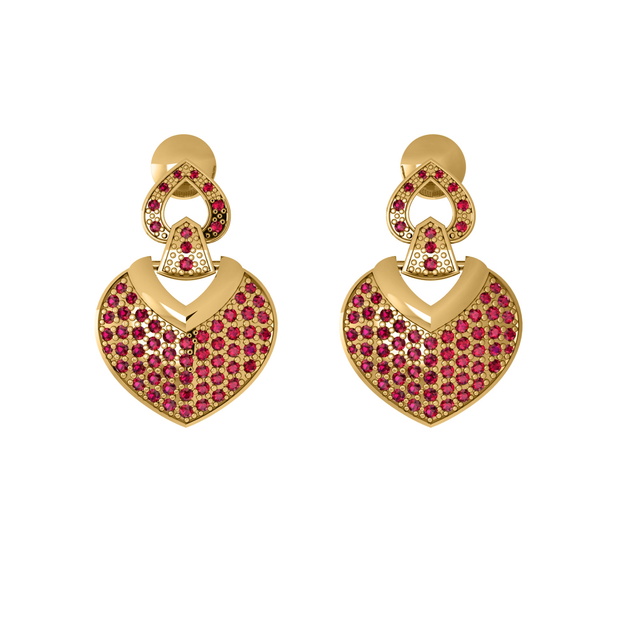 RKC 925 Silver Moissanite Sparking Drop Dangle Earring Rose Gold Plated 1.2 CT  Height 24.50 MM