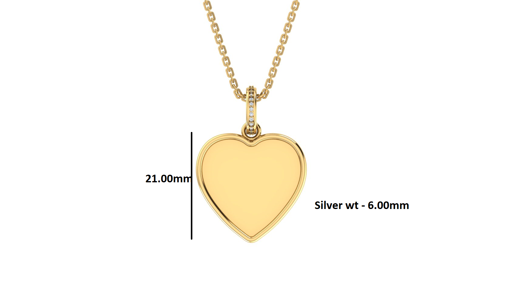 RKC 14k Yellow Gold Plated Photo Pendant Necklace 925 Silver Memory Pendants Weight 6mm And Height 21 mm